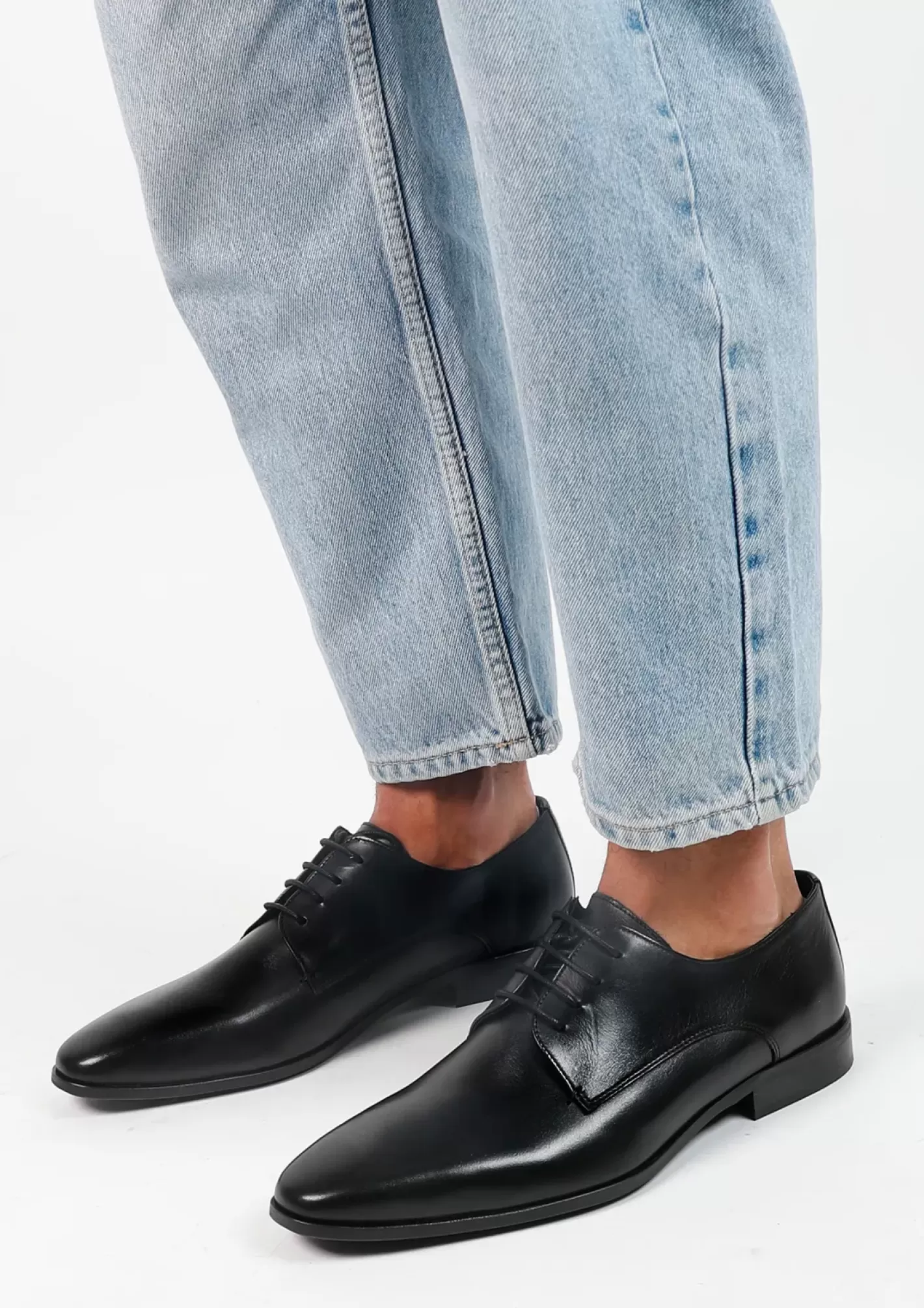 Chaussures À Lacets En Cuir - Noir<Sacha Discount