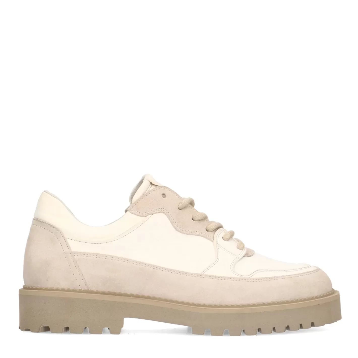 Chaussures À Lacets En Daim - Blanc Casse<Sacha Best Sale