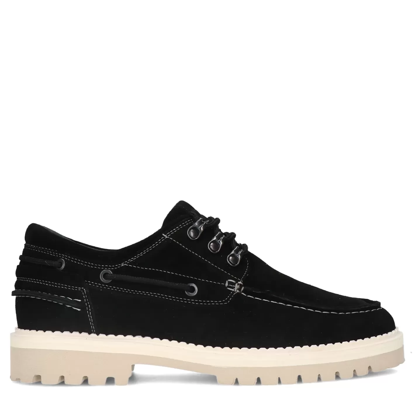 Chaussures À Lacets En Daim - Noir<Sacha New