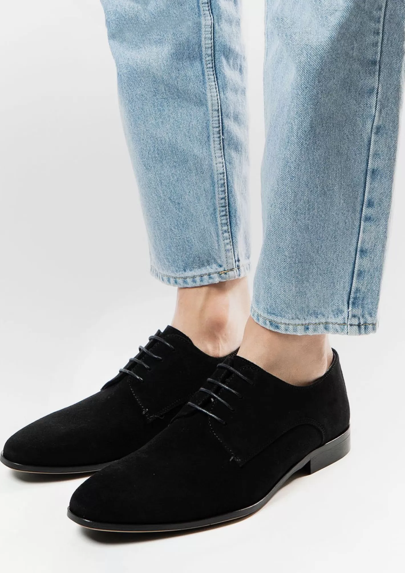 Chaussures À Lacets En Daim - Noir<Sacha Cheap