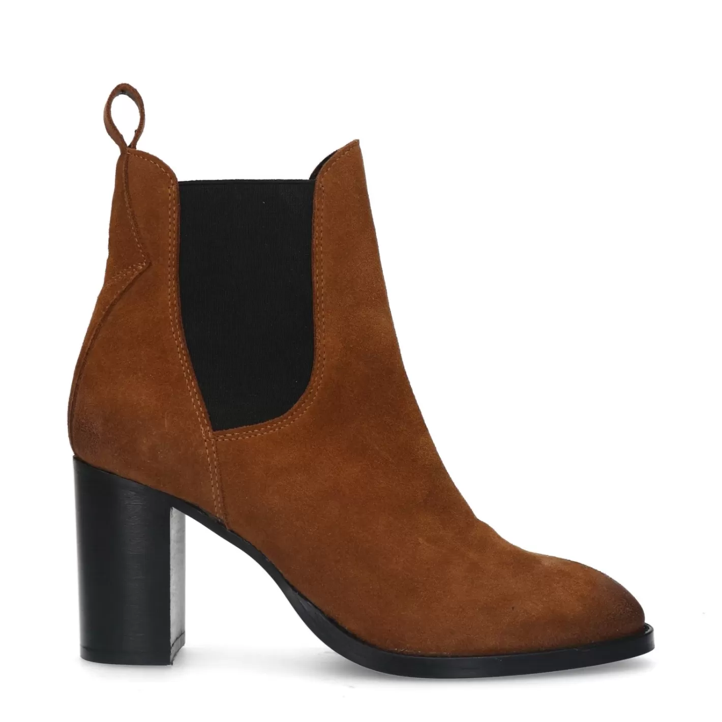 Chelsea Boots Daim A Talon - Marron<Sacha Clearance