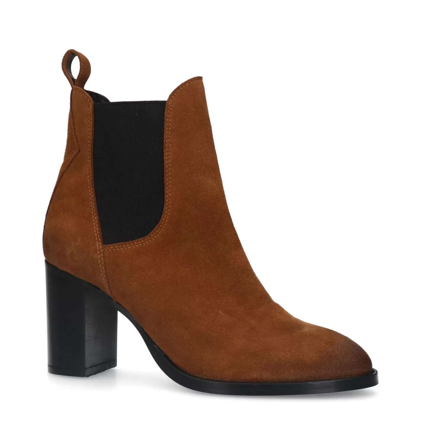 Chelsea Boots Daim A Talon - Marron<Sacha Clearance