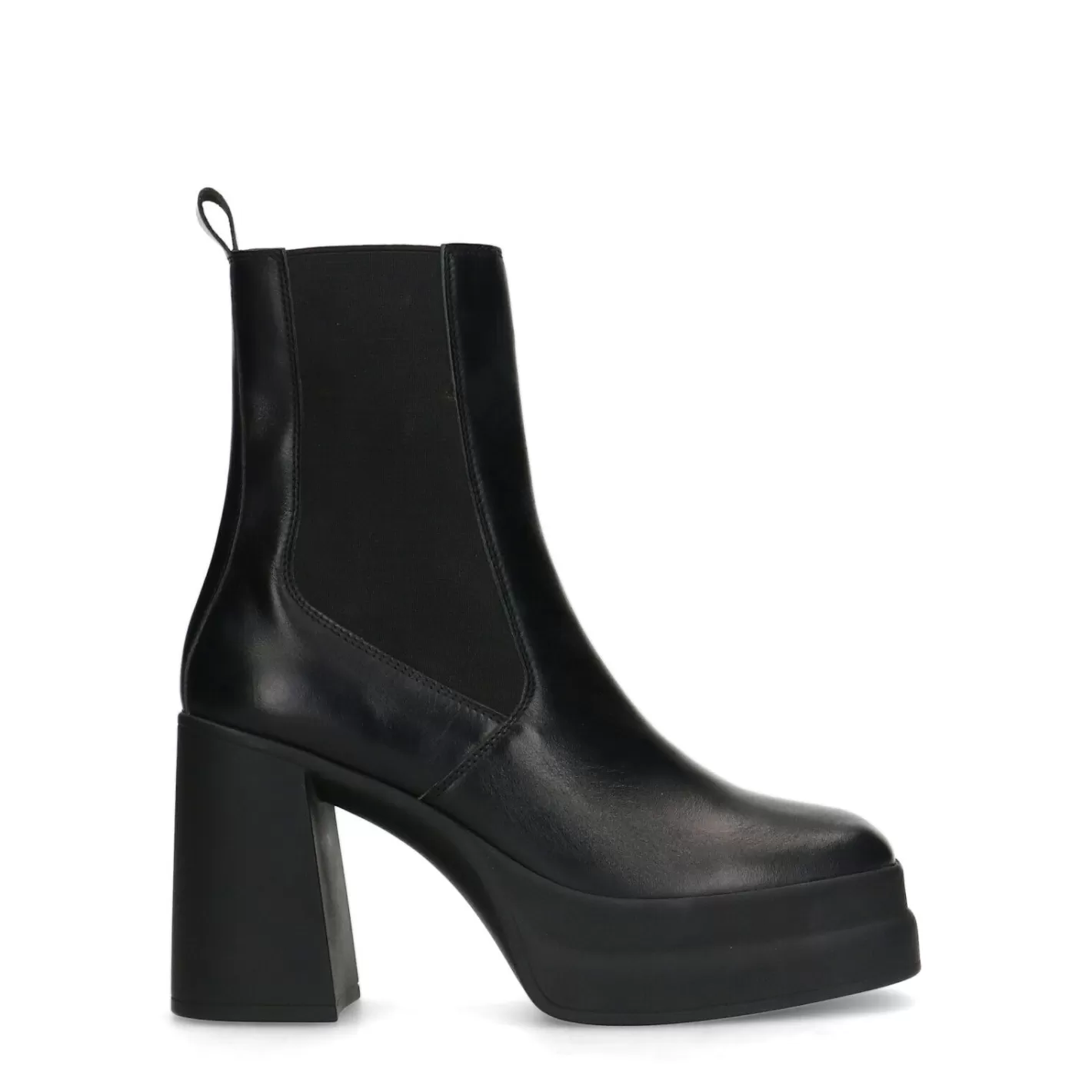 Chelsea Boots En Cuir Avec Plateau - Noir<Sacha Sale