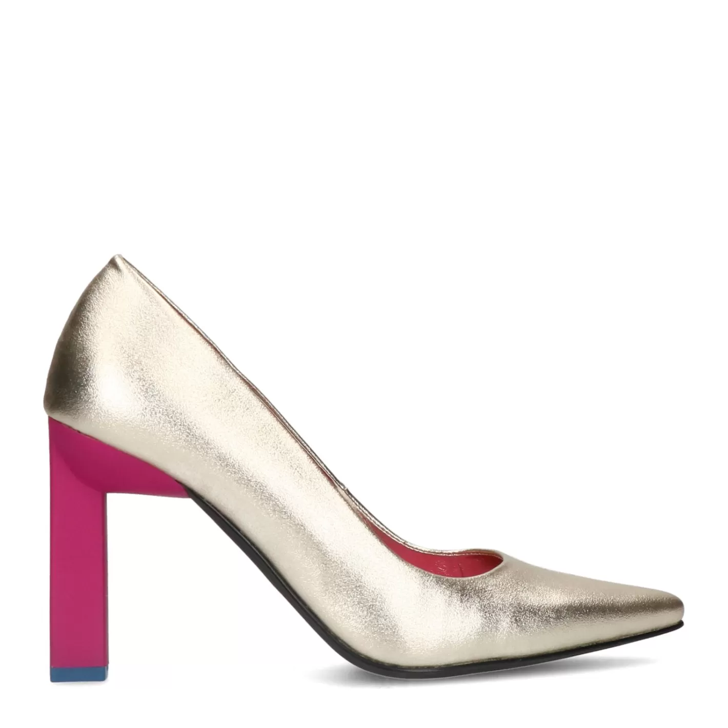 Escarpins A Talon Colore - Dore<Sacha Shop