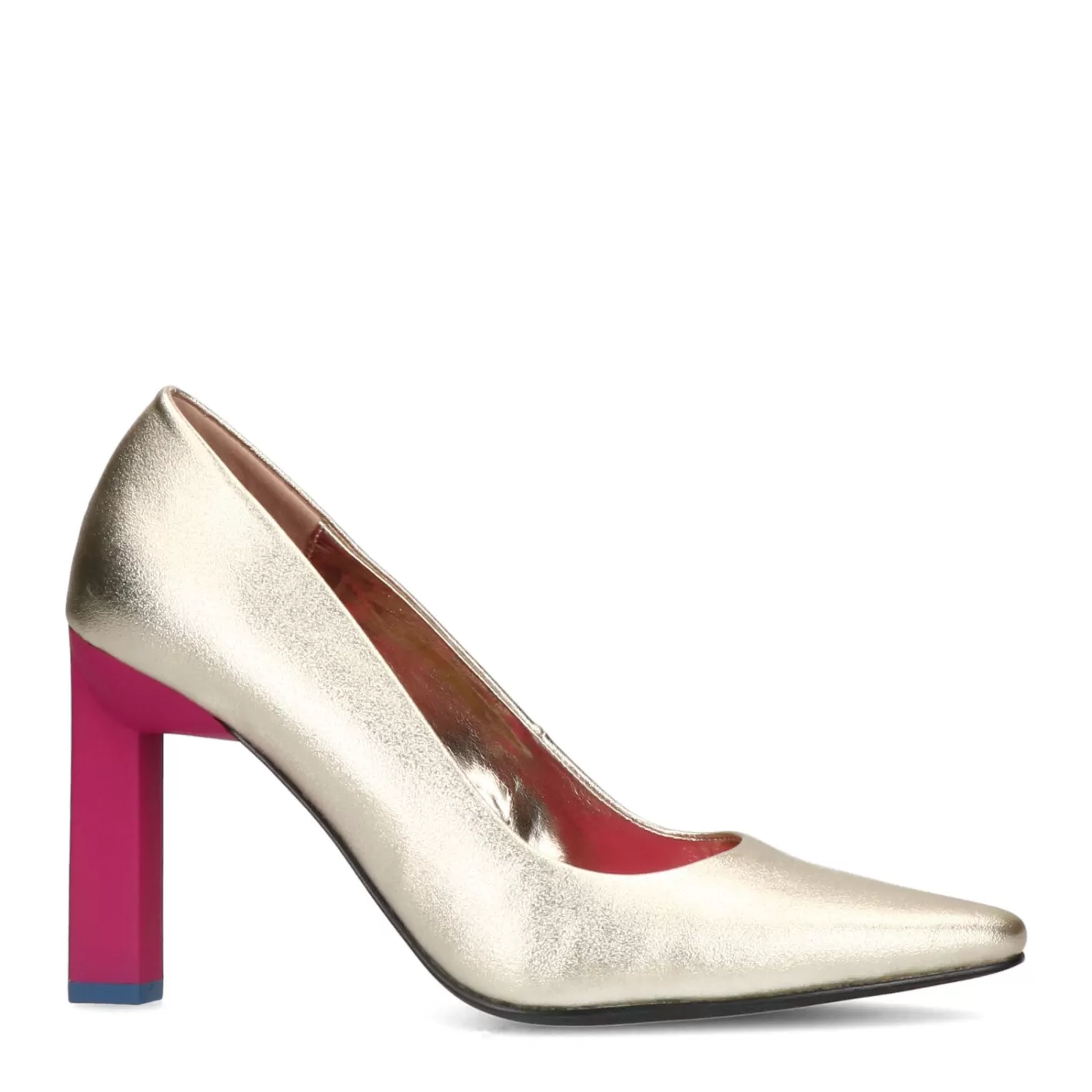 Escarpins A Talon Colore - Dore<Sacha Shop