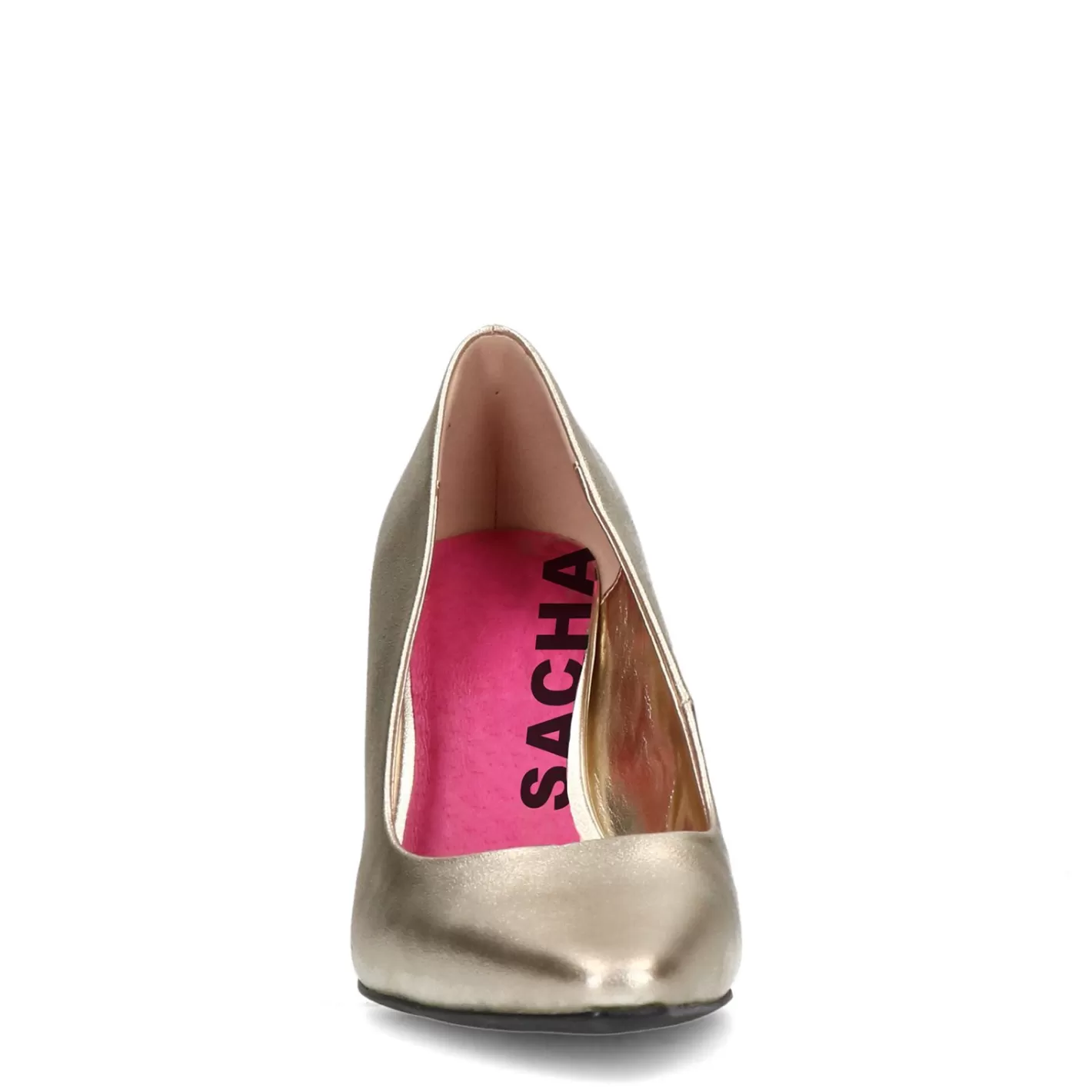 Escarpins A Talon Colore - Dore<Sacha Shop