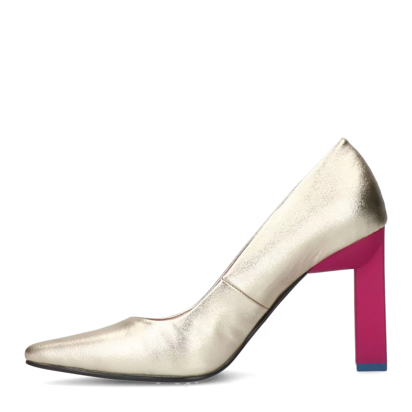 Escarpins A Talon Colore - Dore<Sacha Shop