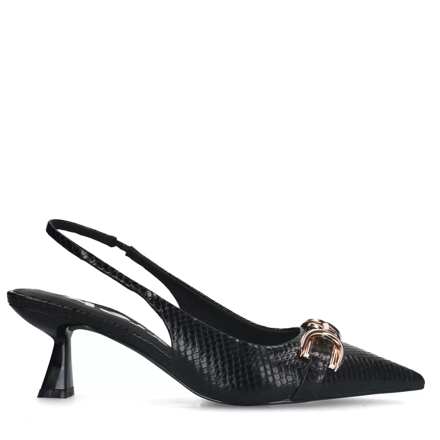 Escarpins Slingback Avec Chaine - Noir<Sacha Fashion