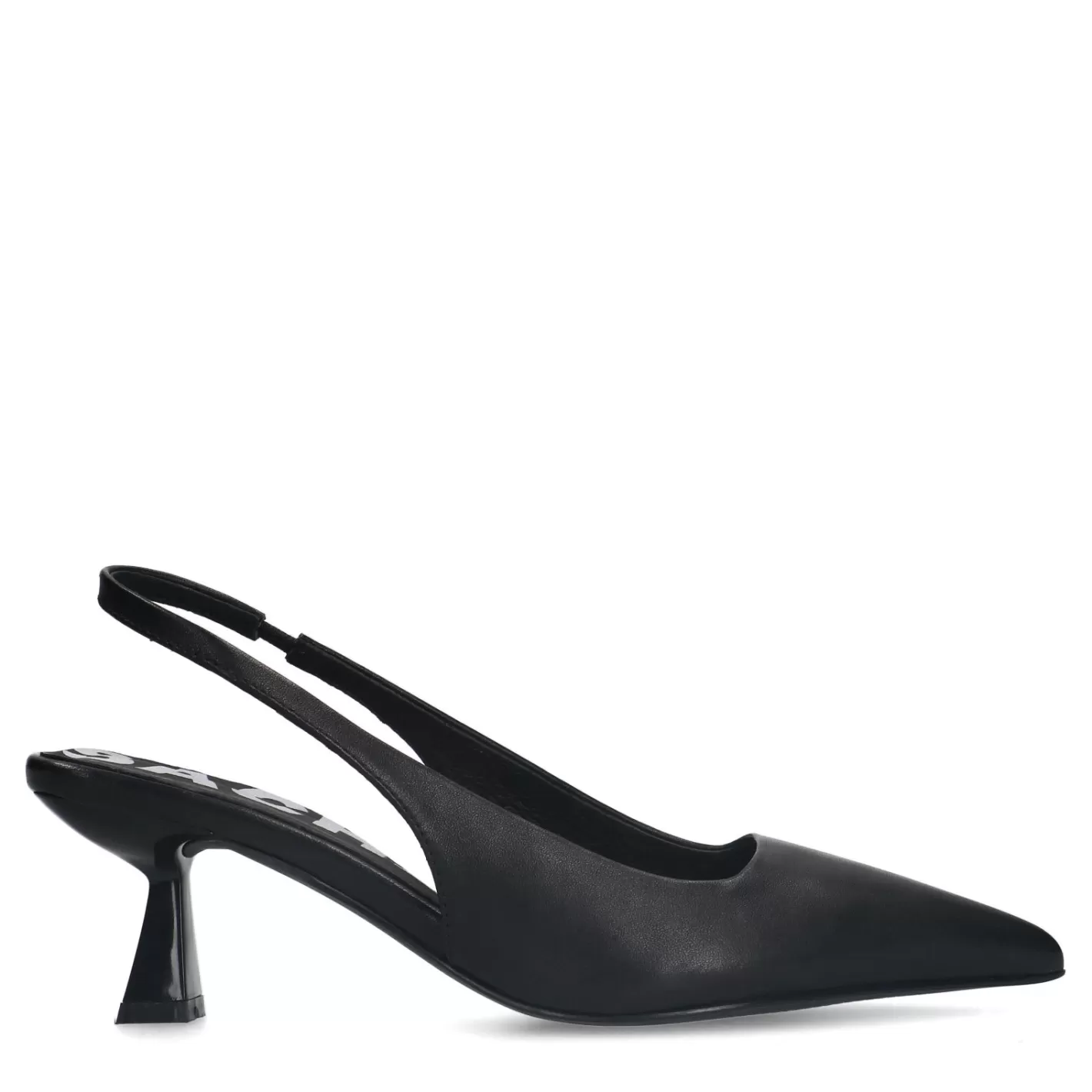 Escarpins Slingback En Cuir - Noir<Sacha Cheap