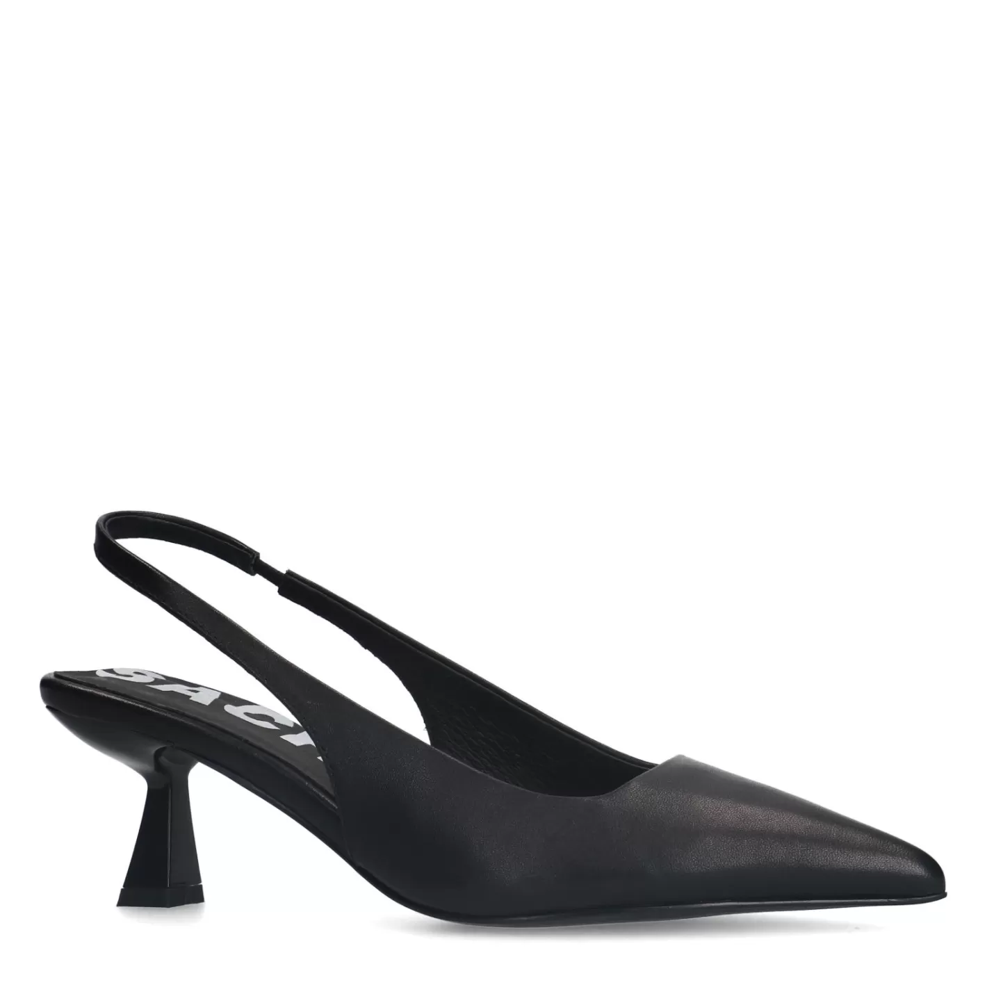 Escarpins Slingback En Cuir - Noir<Sacha Cheap