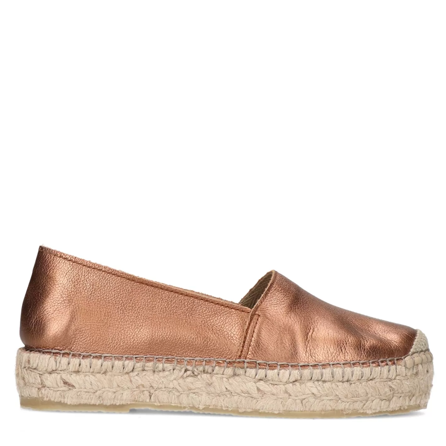 Espadrilles En Cuir Metallise - Bronze<Sacha Sale