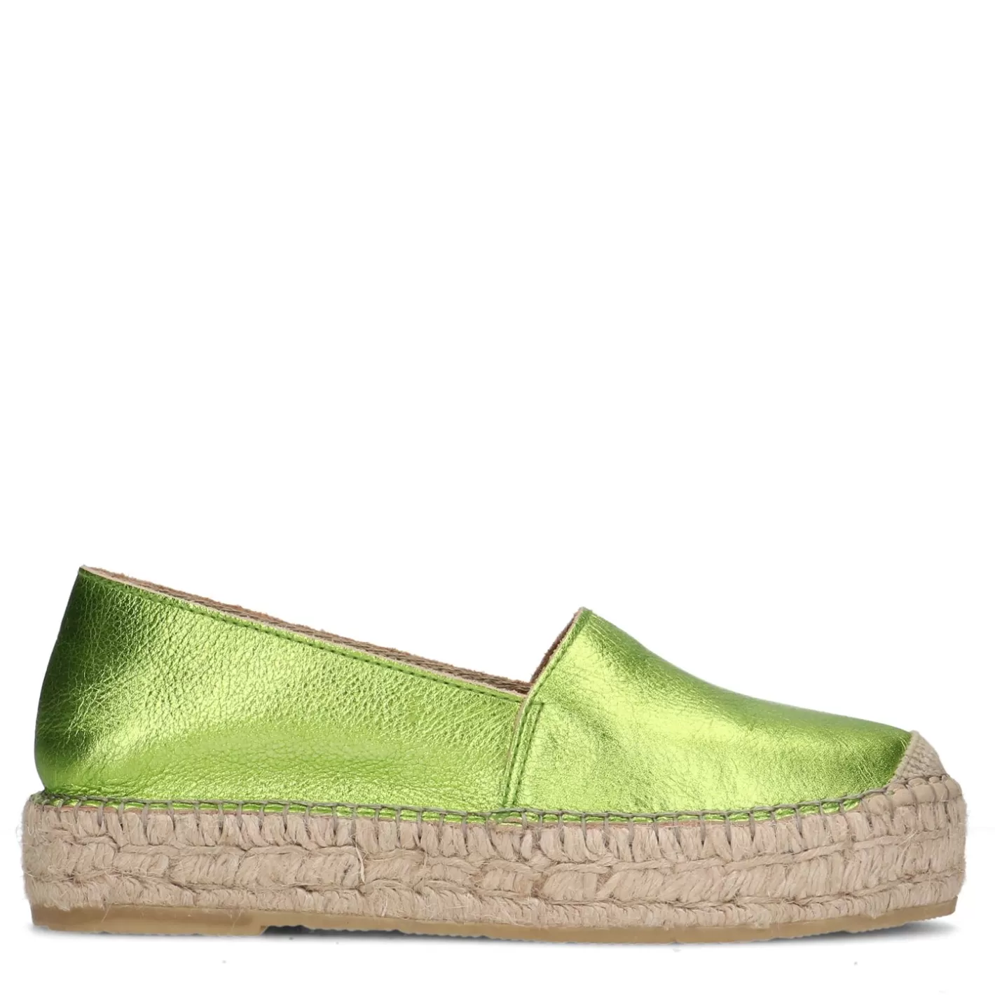 Espadrilles En Cuir Metallise - Vert<Sacha Best