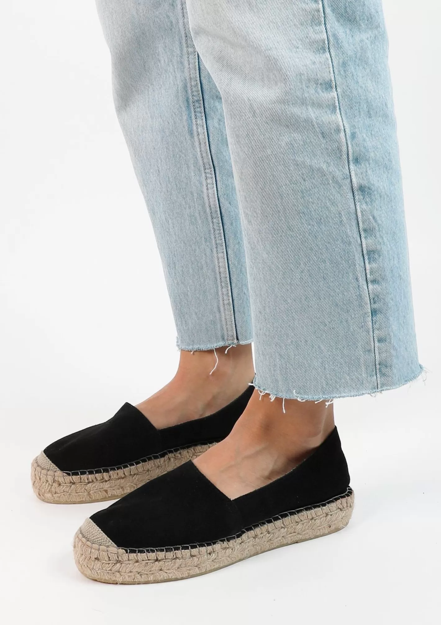 Espadrilles En Daim - Noir<Sacha Outlet