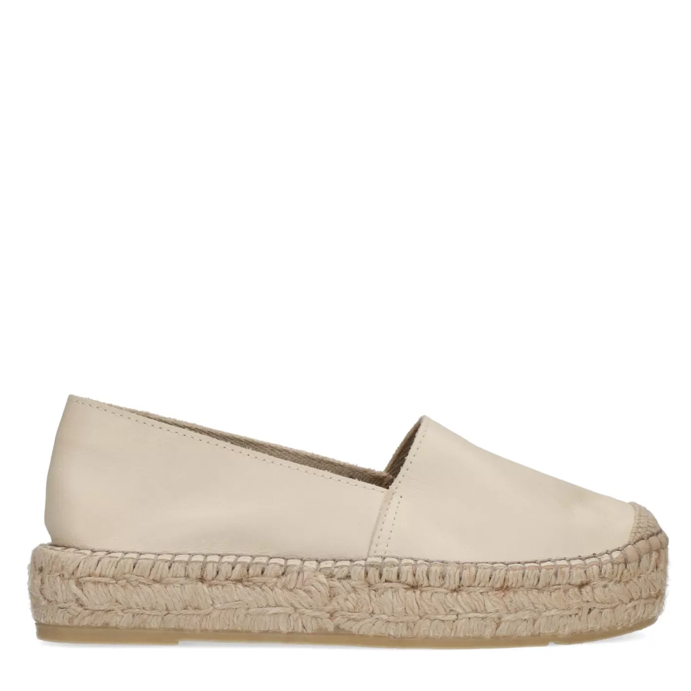 Espadrilles Plateforme En Cuir - Beige<Sacha Discount