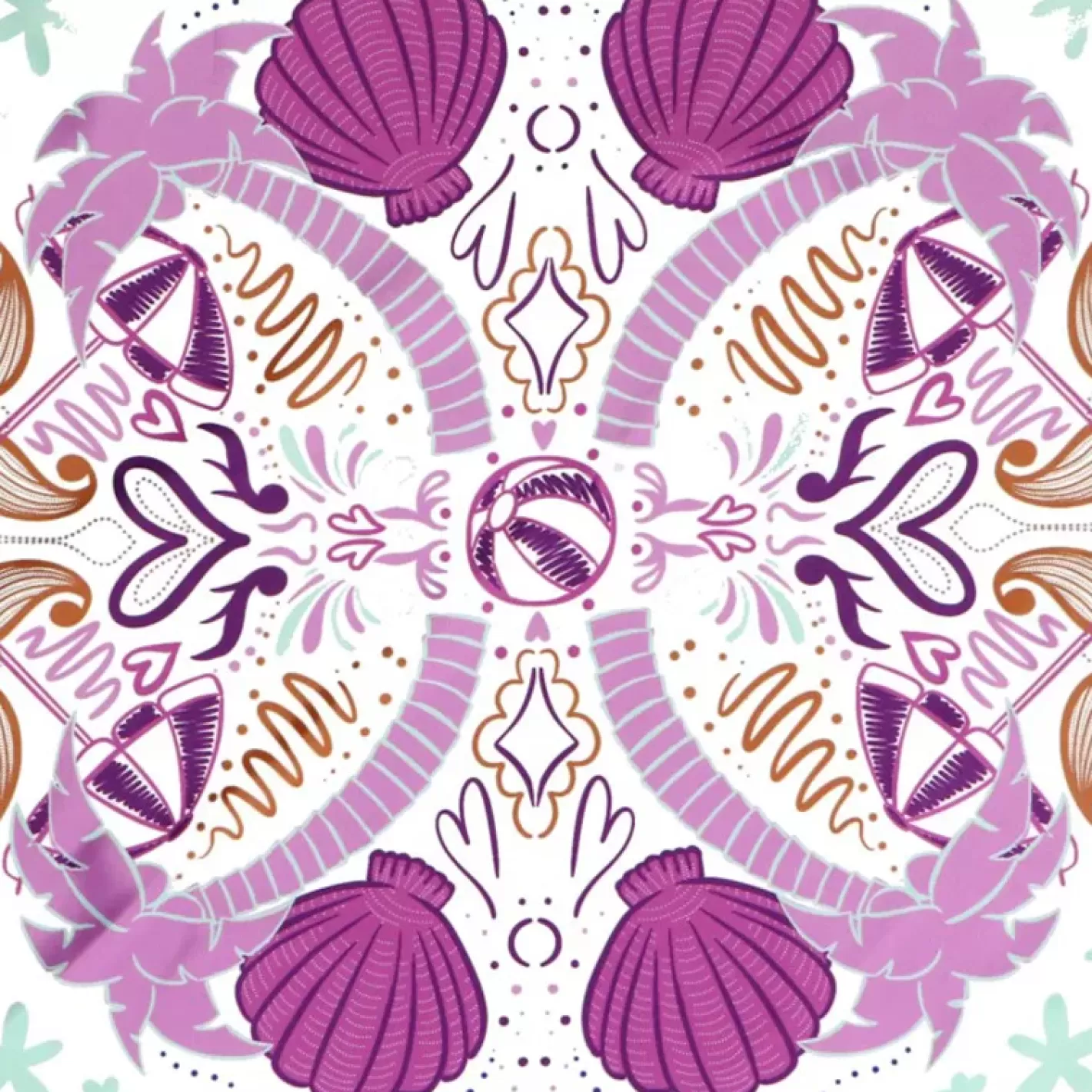 Foulard A Imprime - Violet<Sacha Hot