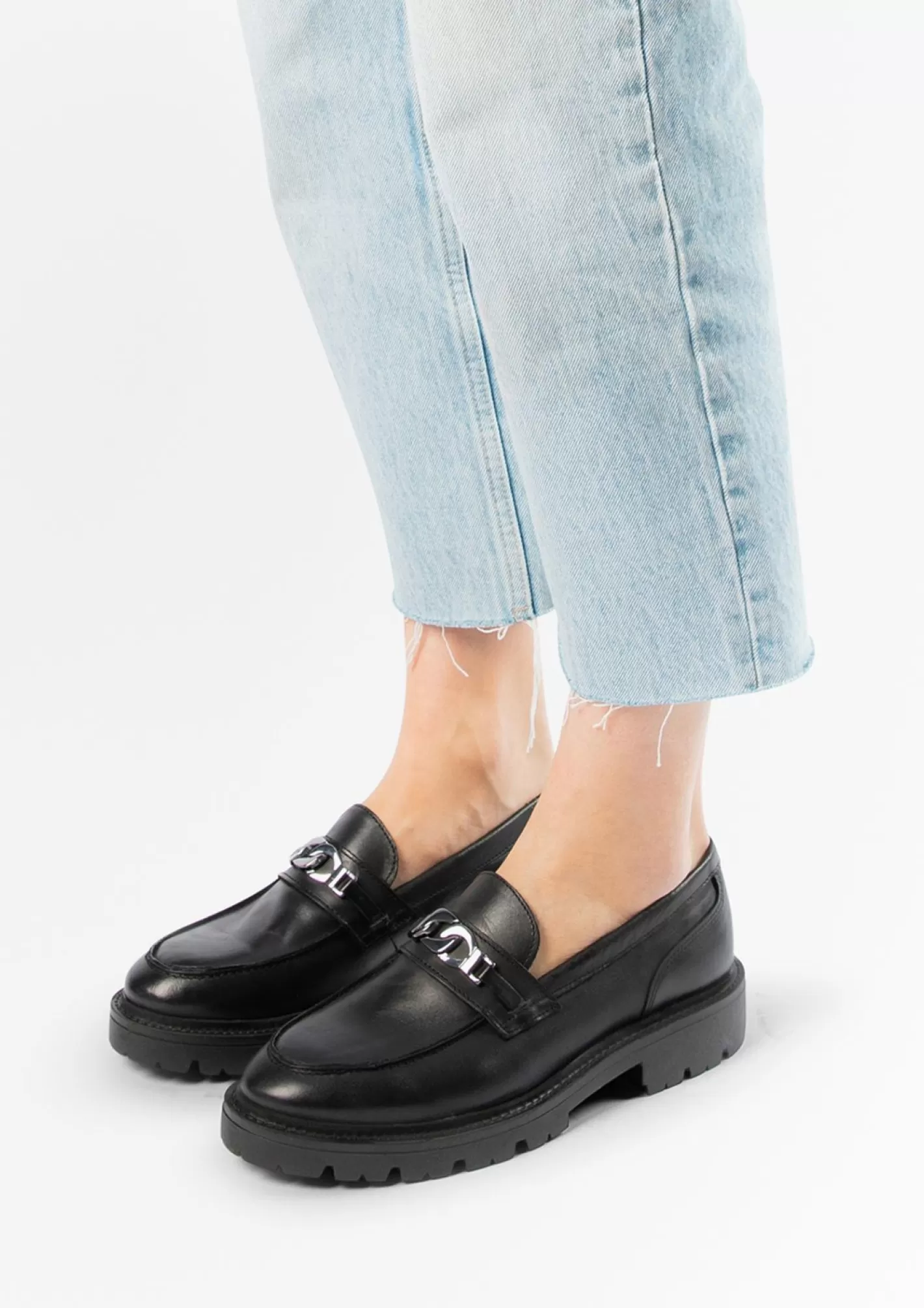 Loafers Chunky Avec Chaine - Noir<Sacha Store