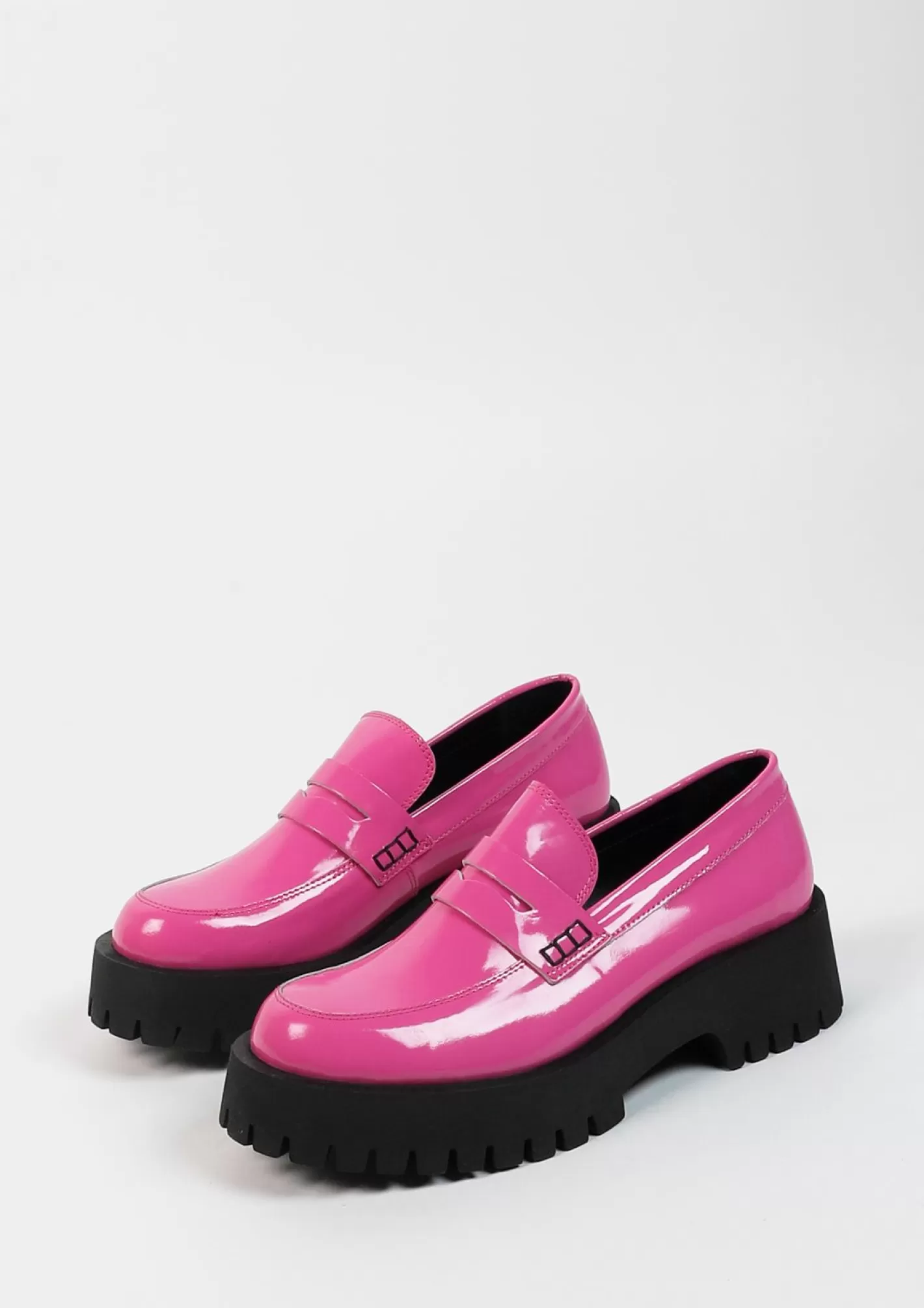 Loafers Cuir A Plateforme - Rose<Sacha Sale