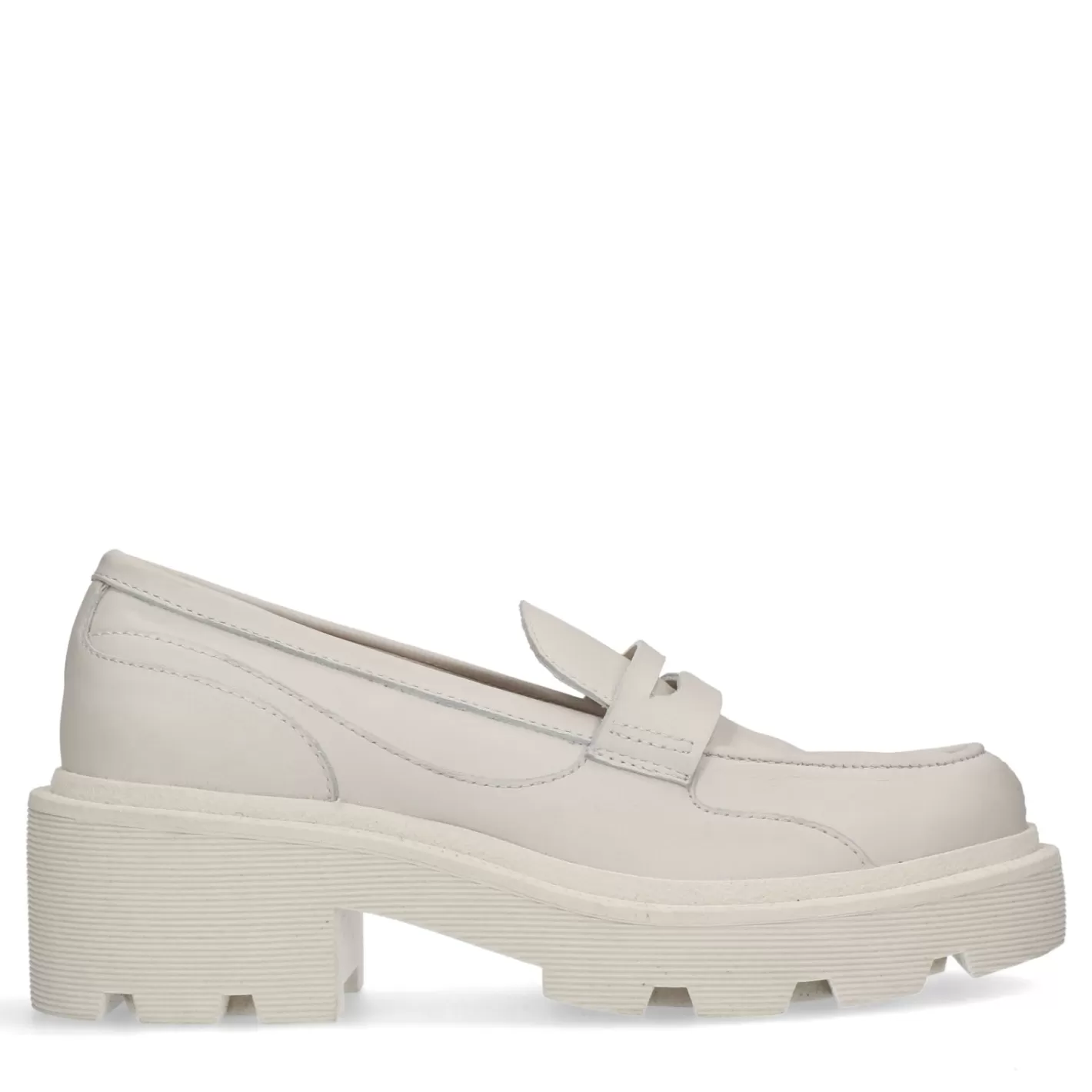 Loafers De Couleur Cafe Latte En Cuir<Sacha Clearance