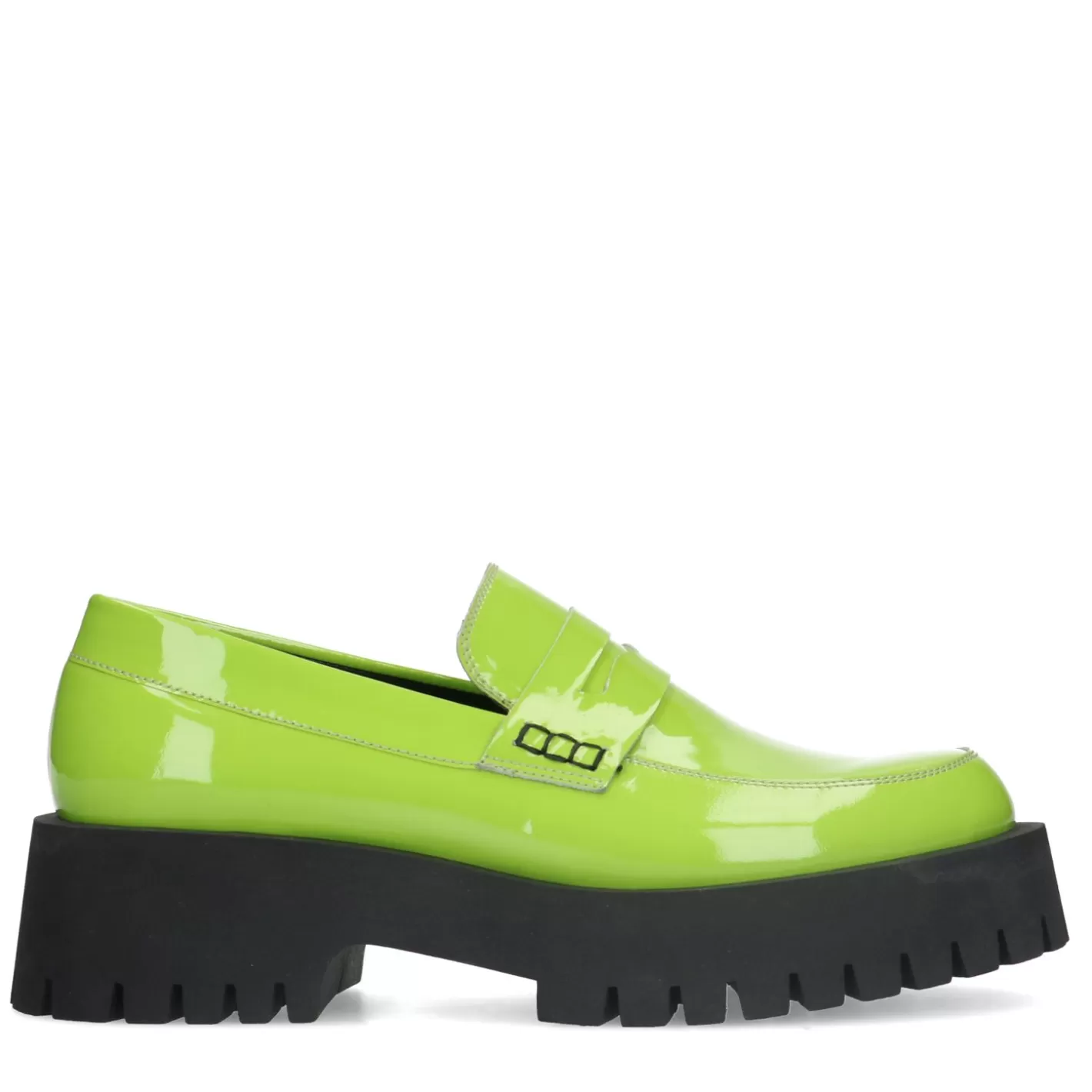 Loafers En Cuir - Vert<Sacha Fashion