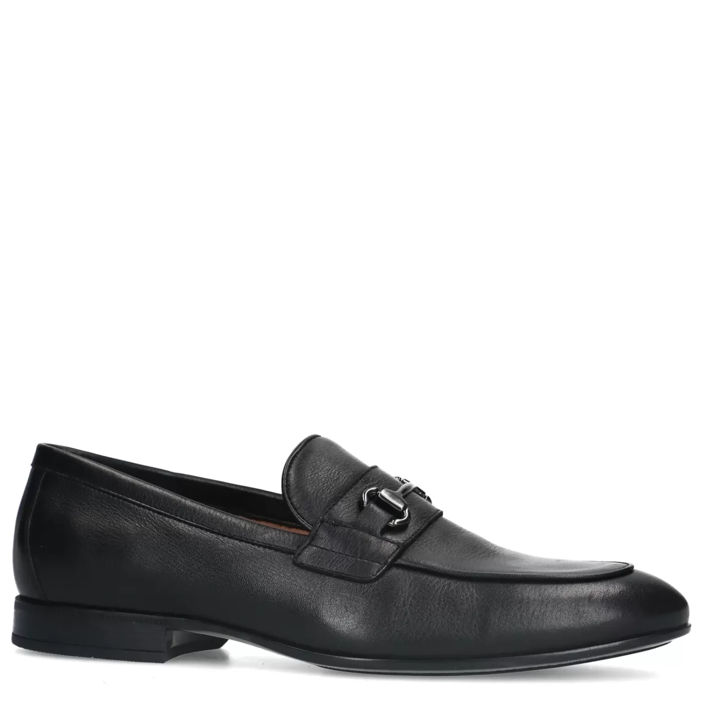 Loafers En Cuir Avec Chaine - Noir<Sacha Best