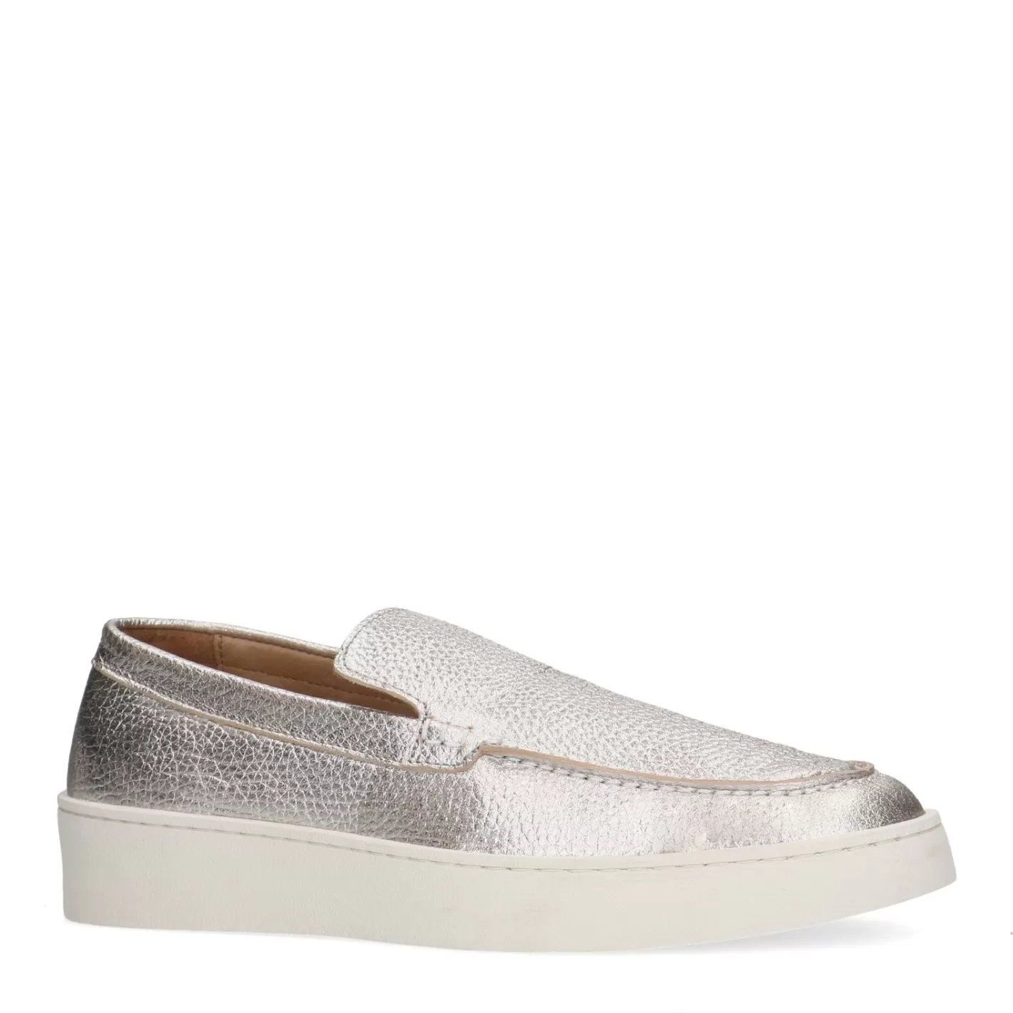 Loafers En Cuir Avec Semelle Plateforme - Argente<Sacha New