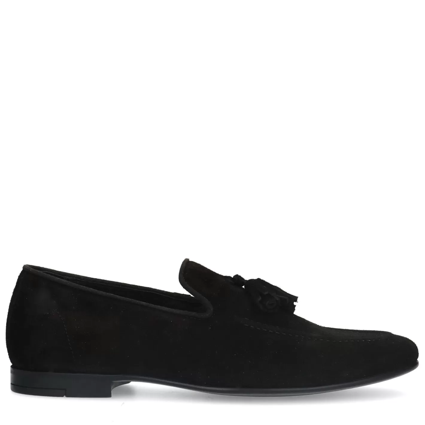 Loafers En Daim Avec Pompons A Franges - Noir<Sacha Store