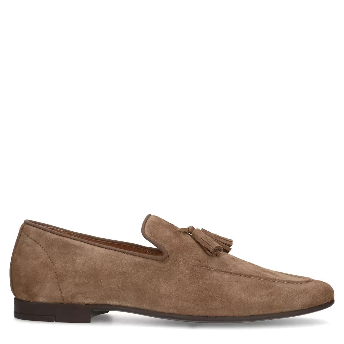 Loafers En Daim Avec Pompons A Franges - Taupe<Sacha Online