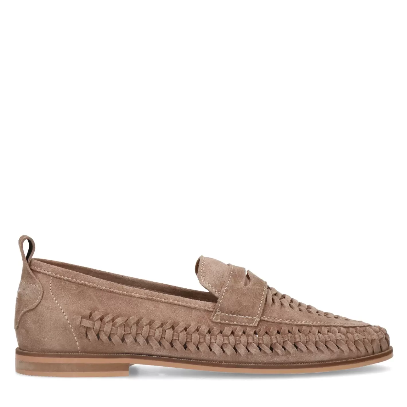 Loafers Tresses En Daim - Taupe<Sacha Store