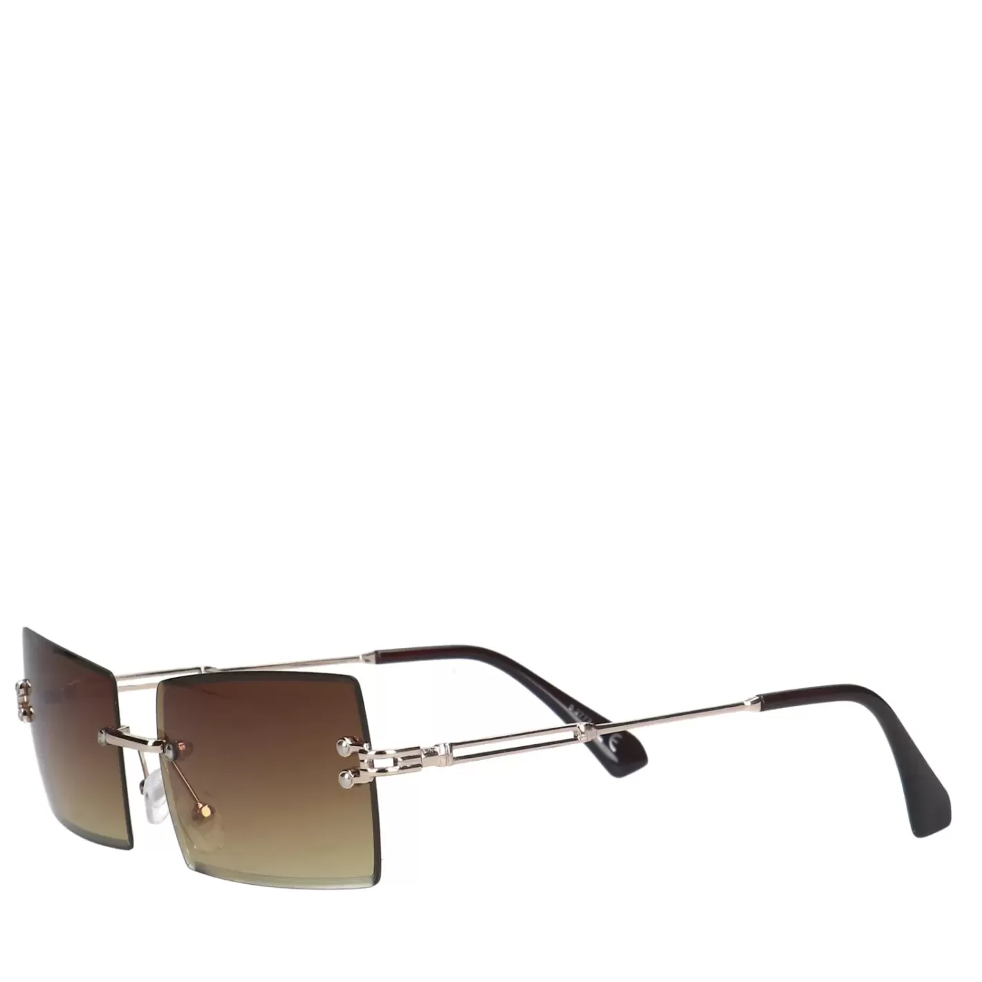 Lunettes De Soleil Rectangulaires - Marron Clair<Sacha Clearance