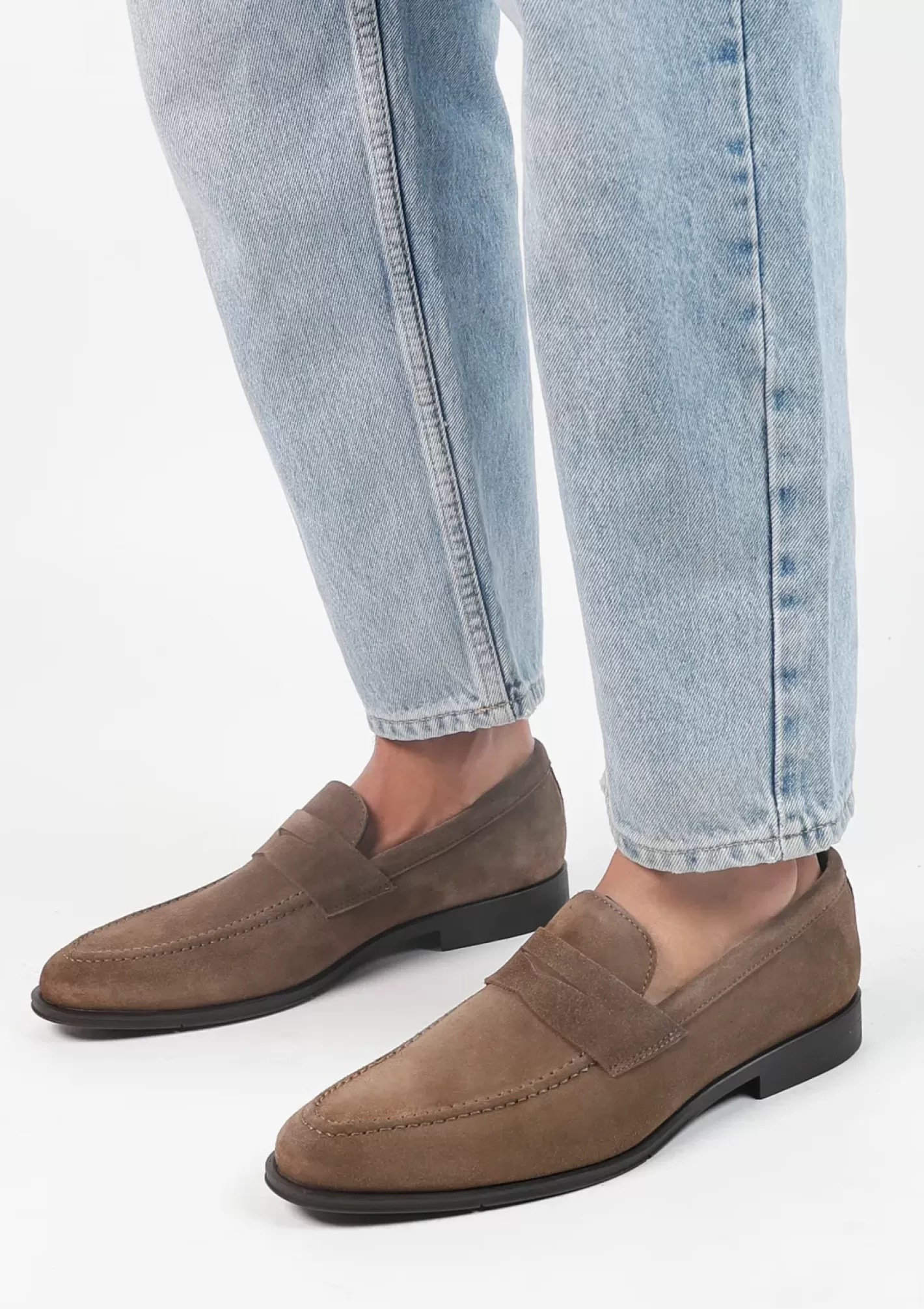 Mocassins Classiques En Daim - Taupe<Sacha Sale