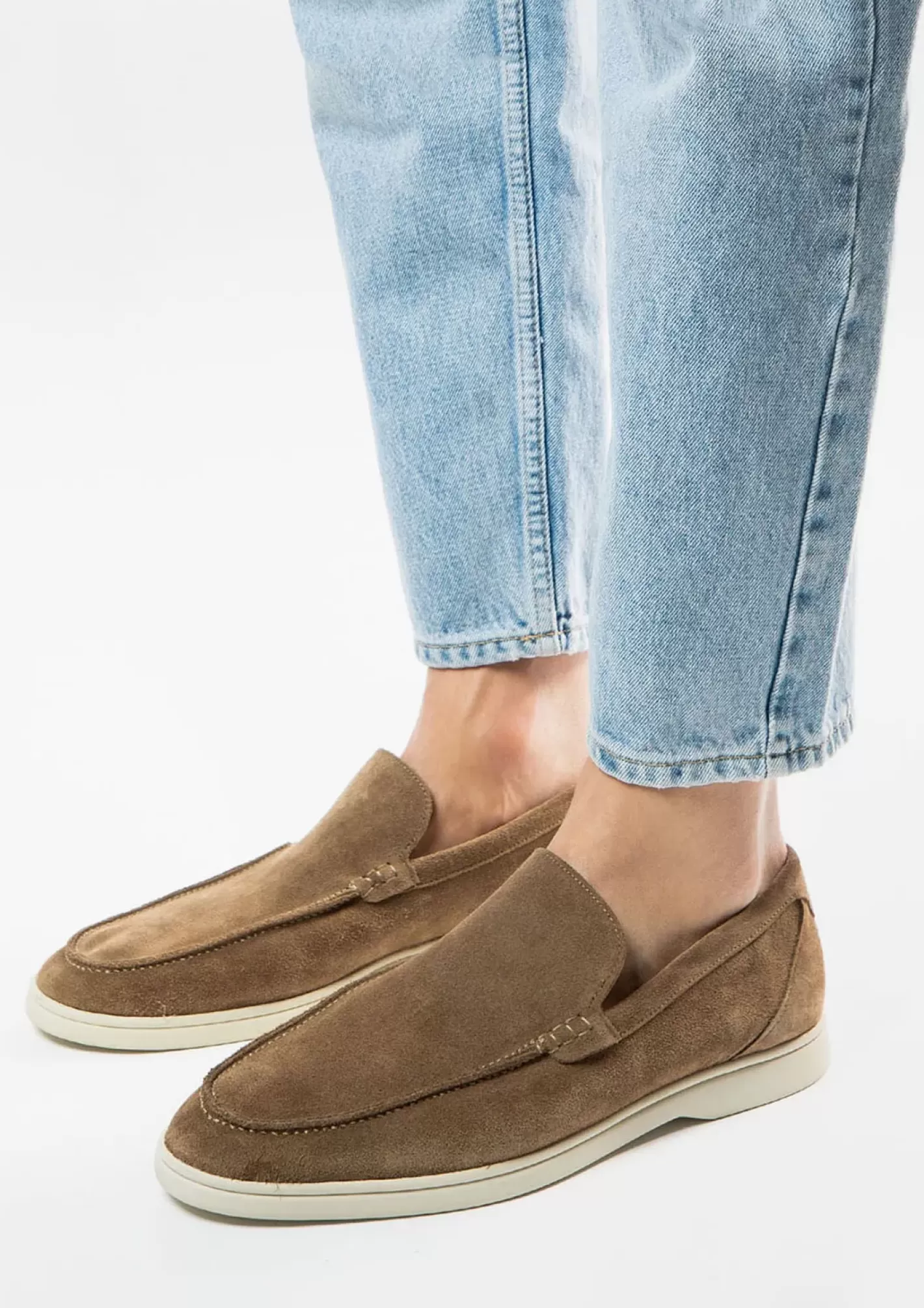 Mocassins En Daim - Beige<Sacha Discount