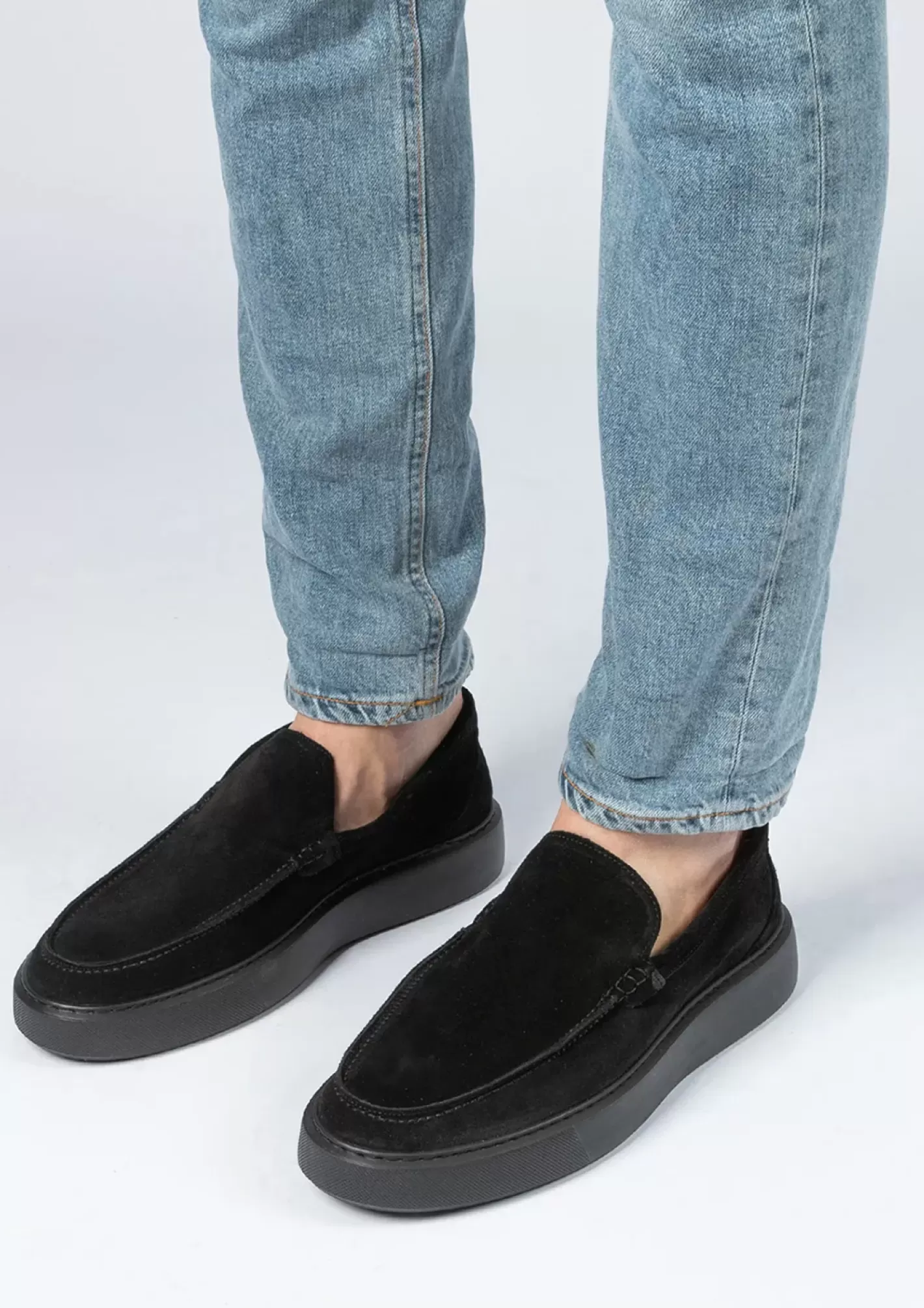 Mocassins En Daim - Noir<Sacha Discount