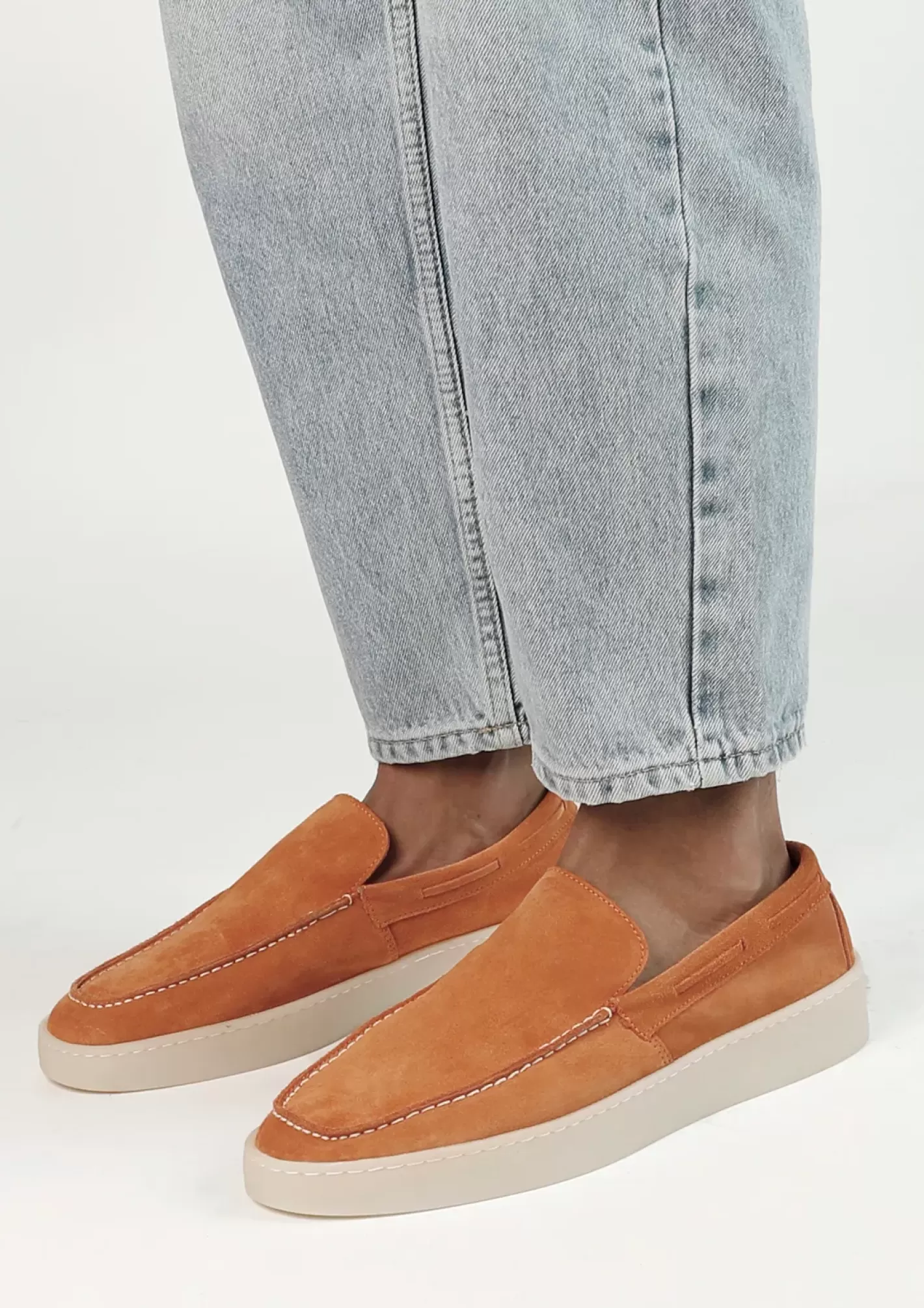 Mocassins En Daim - Orange<Sacha Fashion