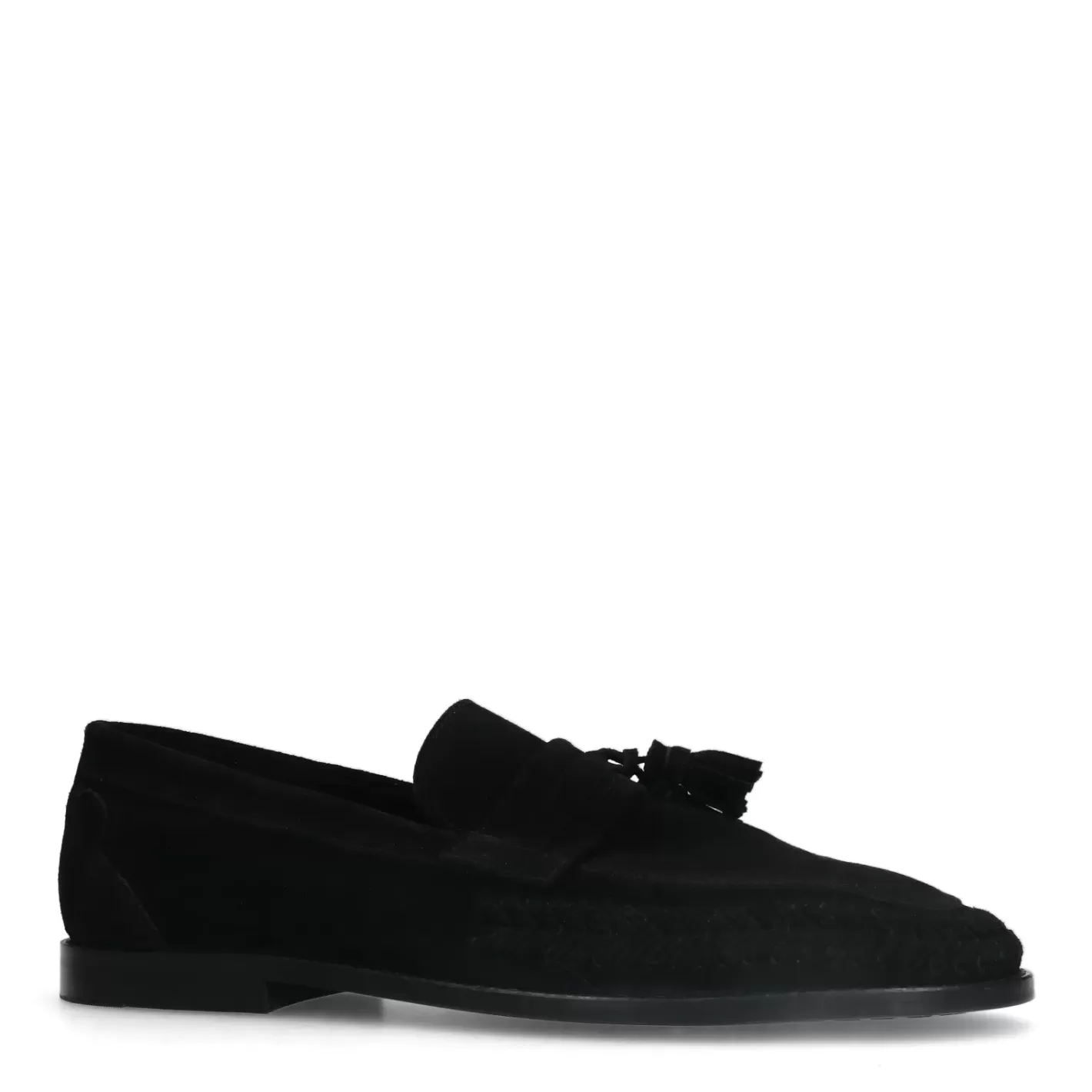 Mocassins En Daim Avec Pompons A Franges - Noir<Sacha Online