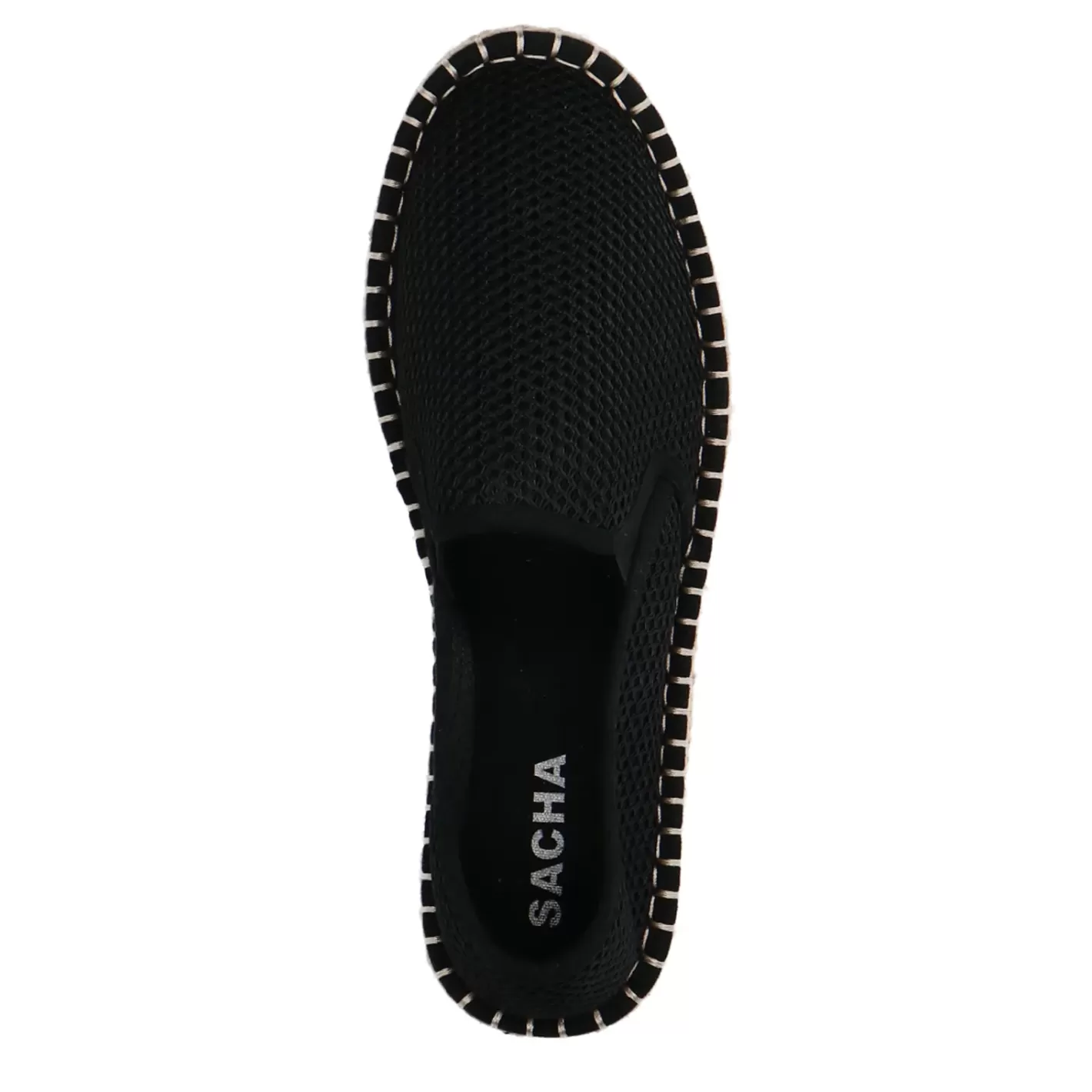 Mocassins En Mesh Avec Semelle En Corde - Noir<Sacha Online