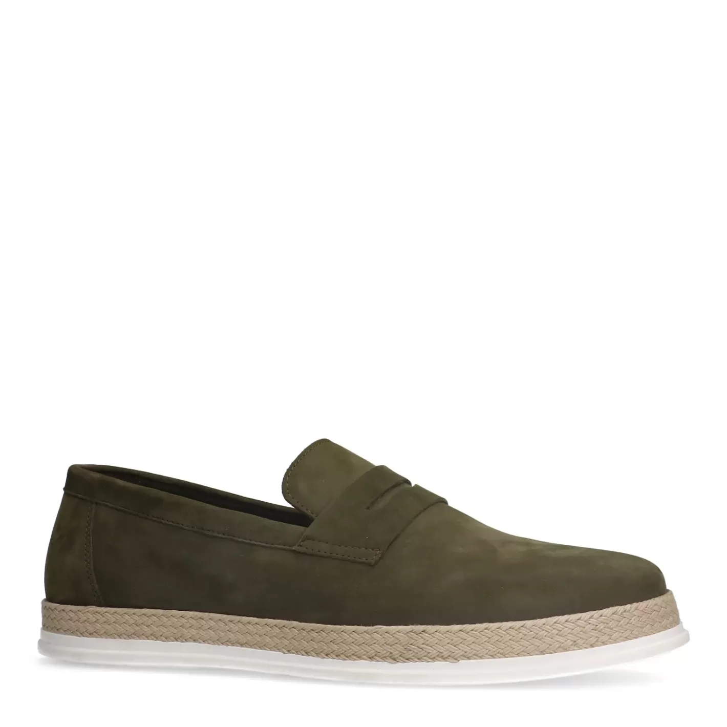 Mocassins En Nubuck - Vert Olive<Sacha Fashion