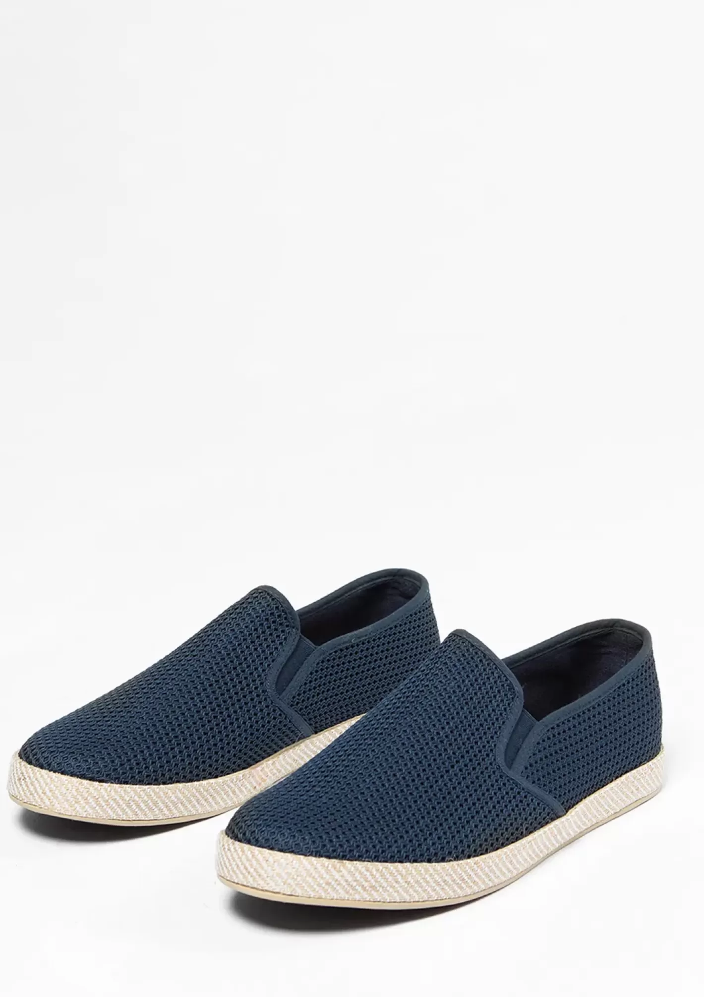 Mocassins En Toile Avec Semelle En Corde Tressee - Bleu Fonce<Sacha Best