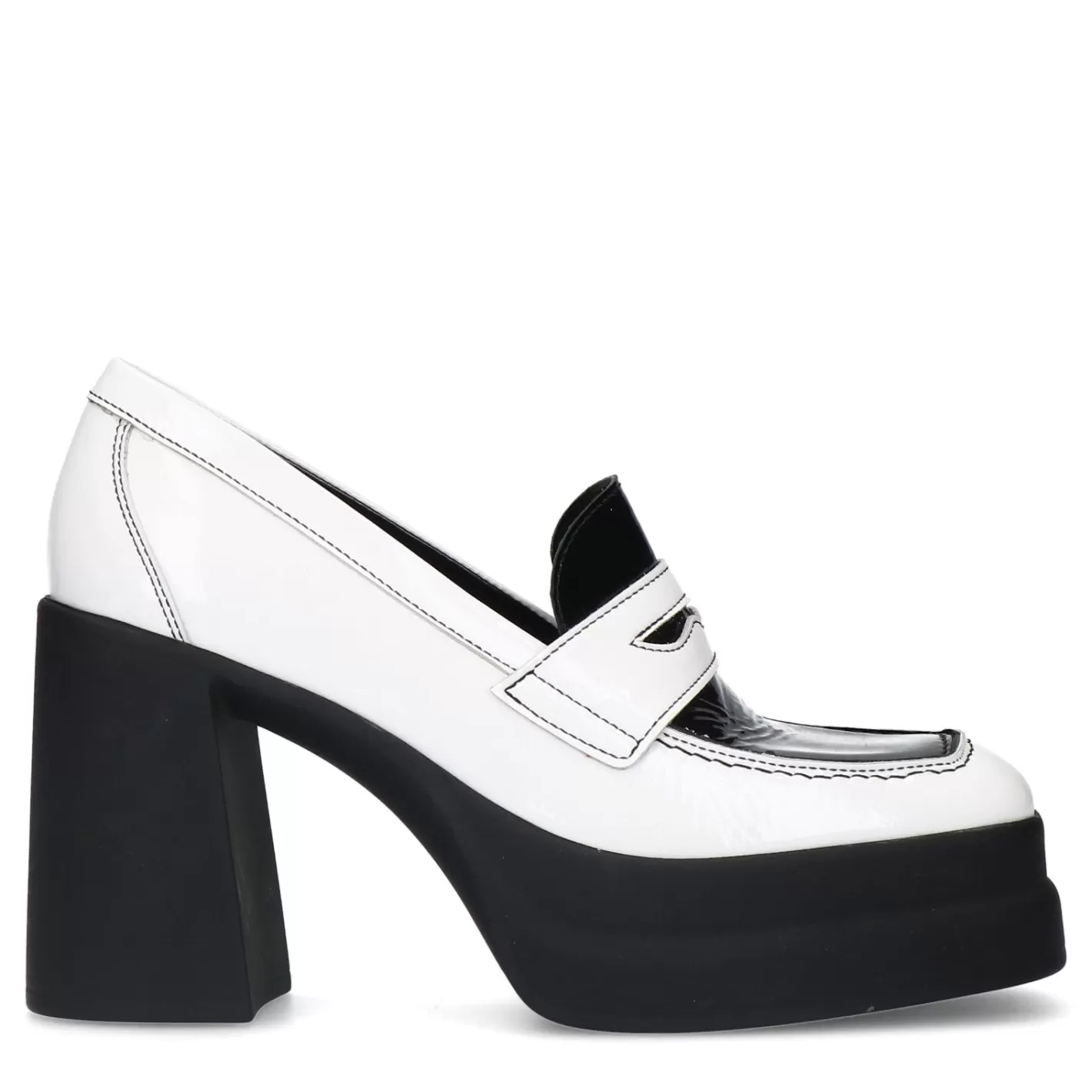 Mocassins Escarpins A Plateau - Blanc<Sacha Flash Sale