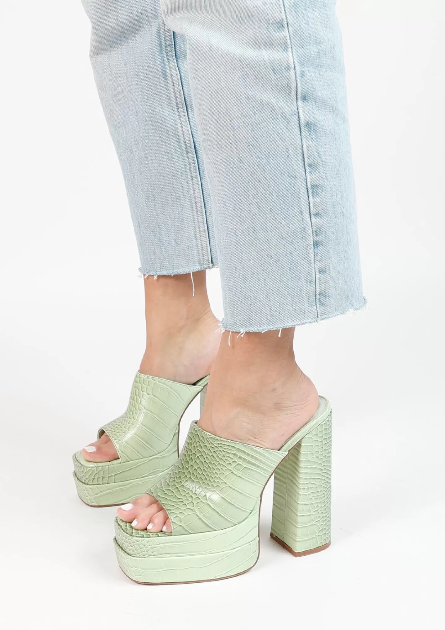 Mules A Plateau - Vert<Sacha Shop