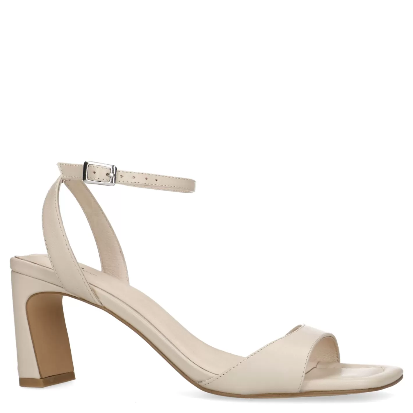 Mules En Cuir A Talon Droit - Latte<Sacha Fashion