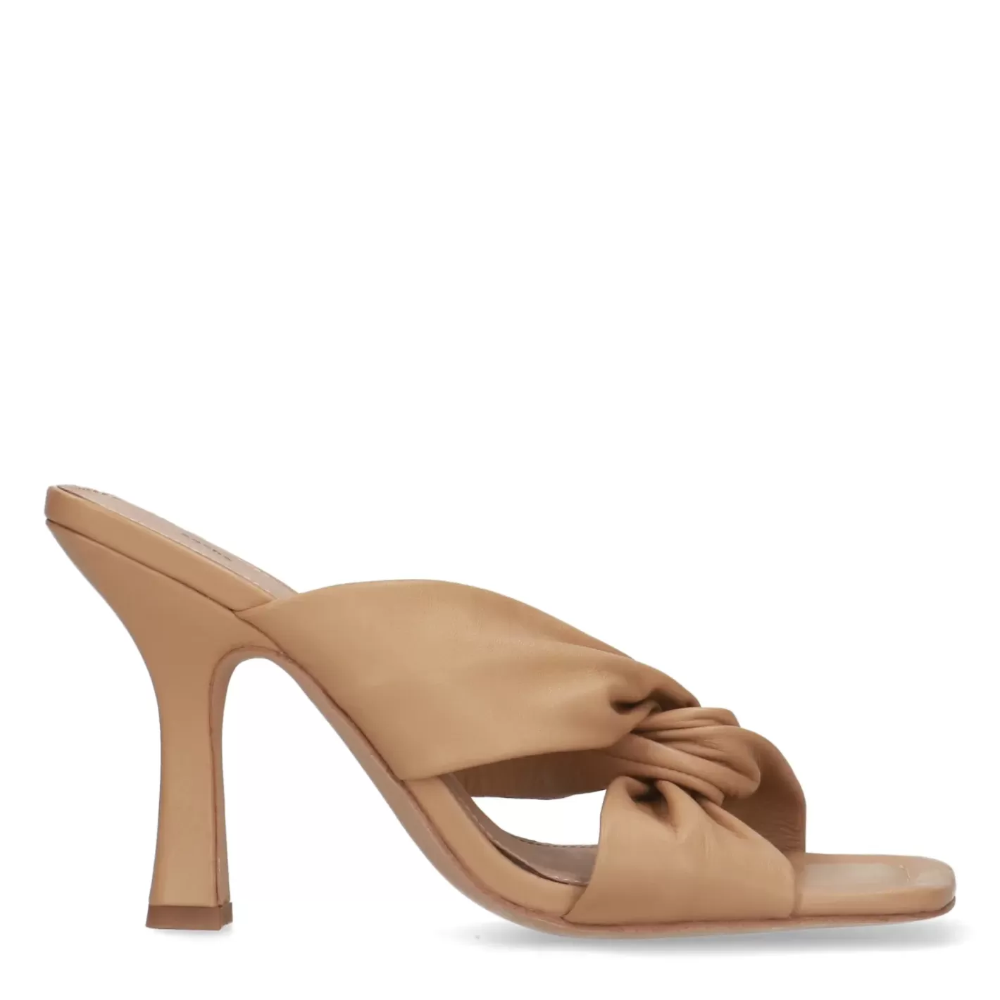 Mules En Cuir Avec Noeud - Beige<Sacha New