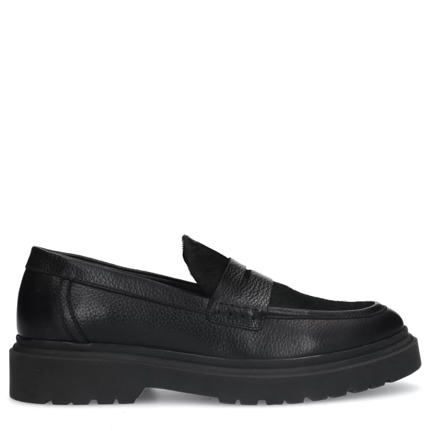 Penny Loafers En Cuir - Noir<Sacha New