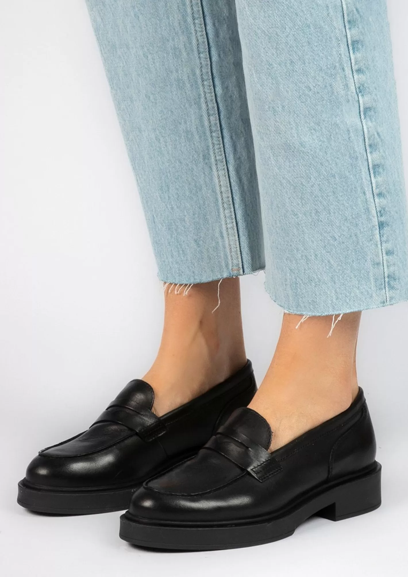 Penny Loafers En Cuir - Noir<Sacha Online