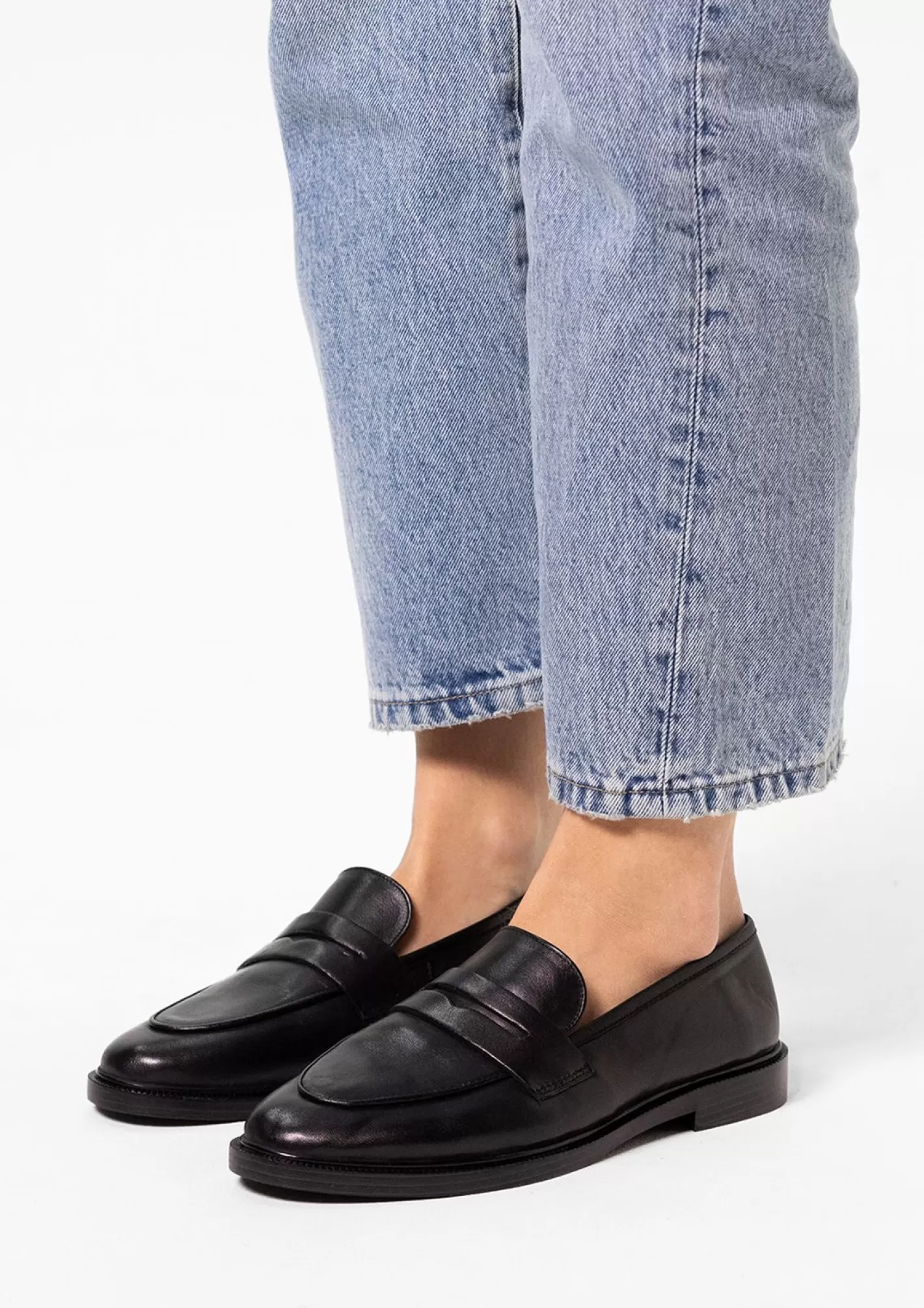 Penny Loafers En Cuir - Noir<Sacha Best