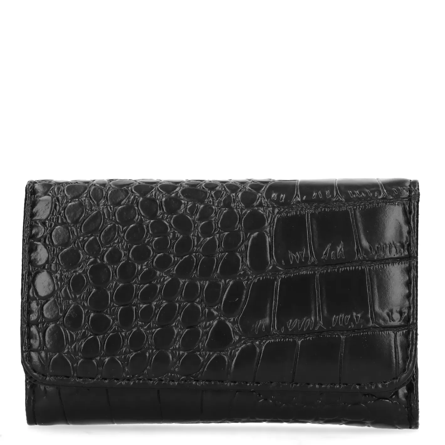 Portefeuille Avec Imprime Croco - Noir<Sacha Store