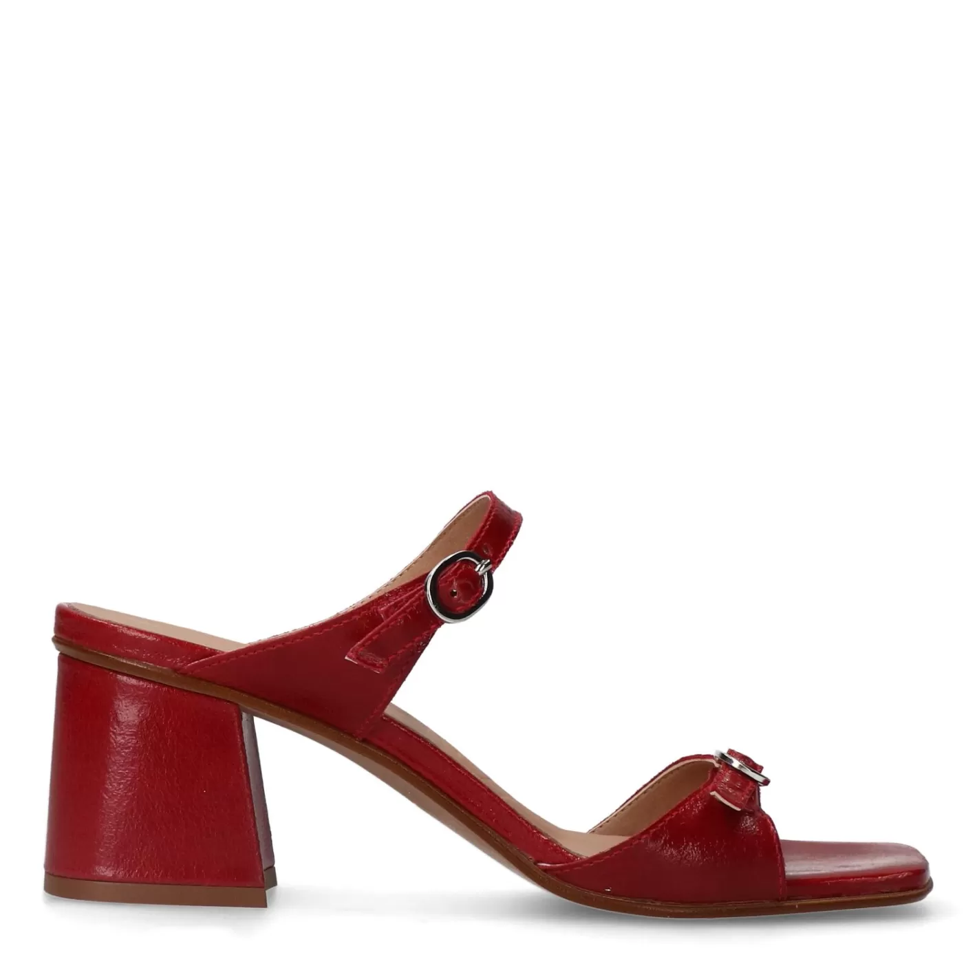 Pre-Commande Sandales Cuir A Talon - Rouge<Sacha New