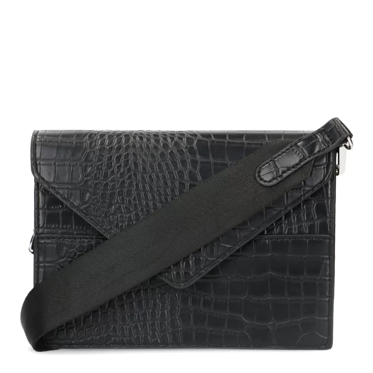 Sac A Bandoulière Avec Imprime Croco - Noir<Sacha Discount