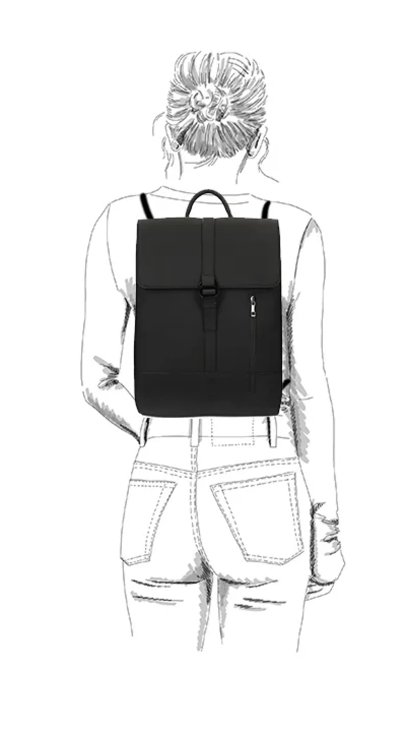 Sac A Dos Avec Etui Pour Ordinateur Portable - Noir<Sacha Online
