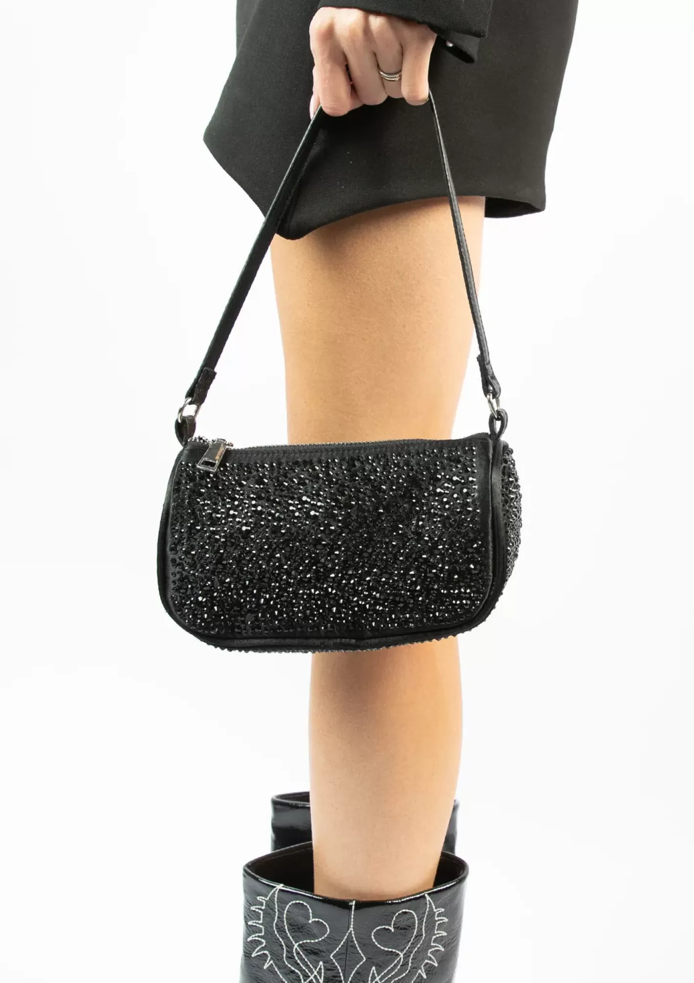 Sac A Main Avec Strass - Noir<Sacha Cheap