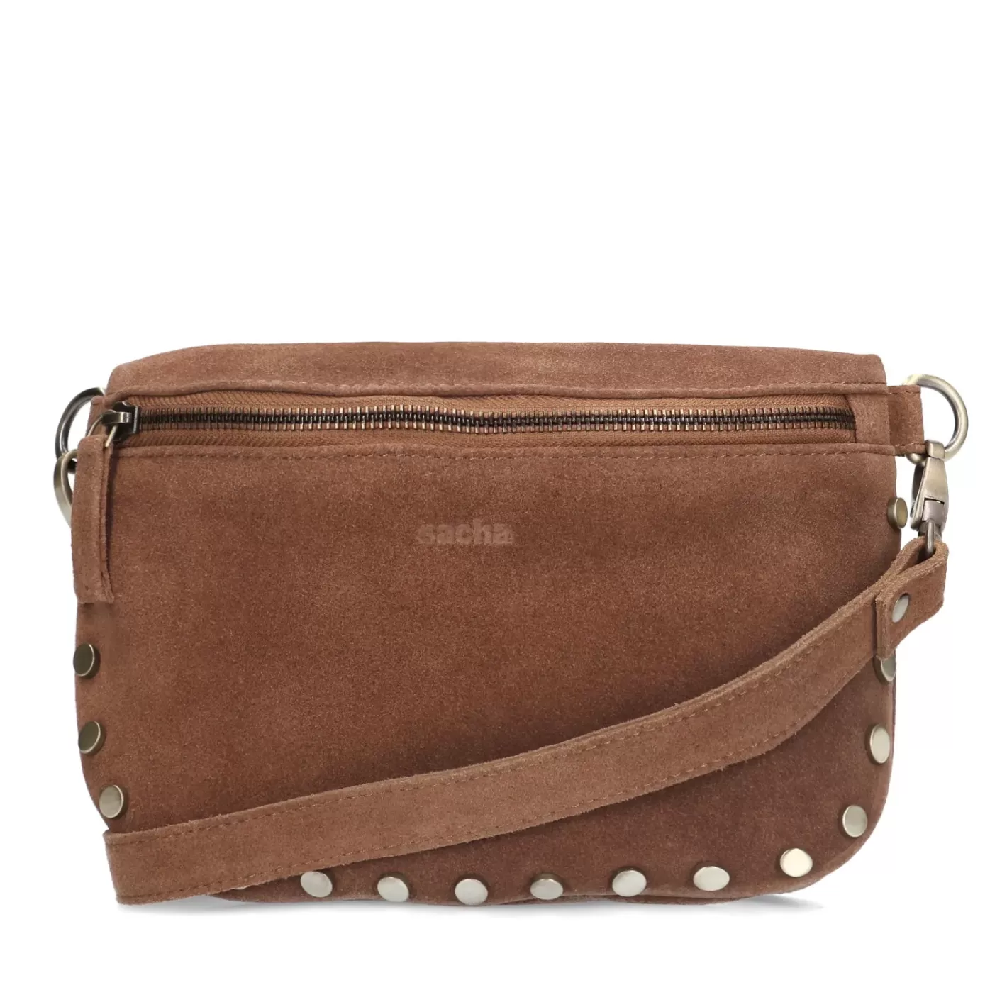 Sac Bandoulière Avec Clous - Marron<Sacha Flash Sale